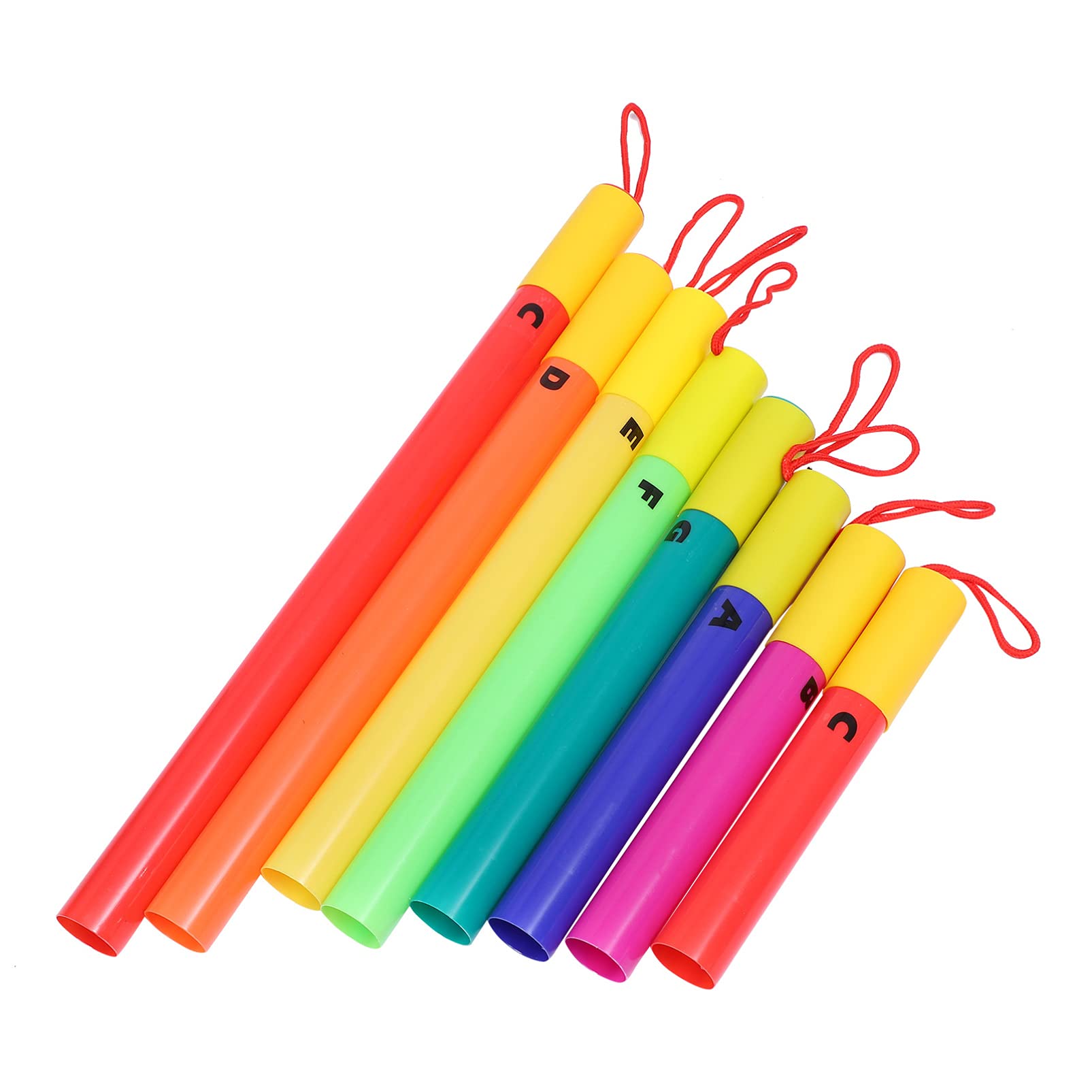 8-Note Rainbow Percussion Tube Set for Kids - Major Diatonic Scale Musical Toys for Children's Music Enlightenment & Outdoor Play | Perfect for Classroom Activities, Birthday Gifts & Early Childhood Development