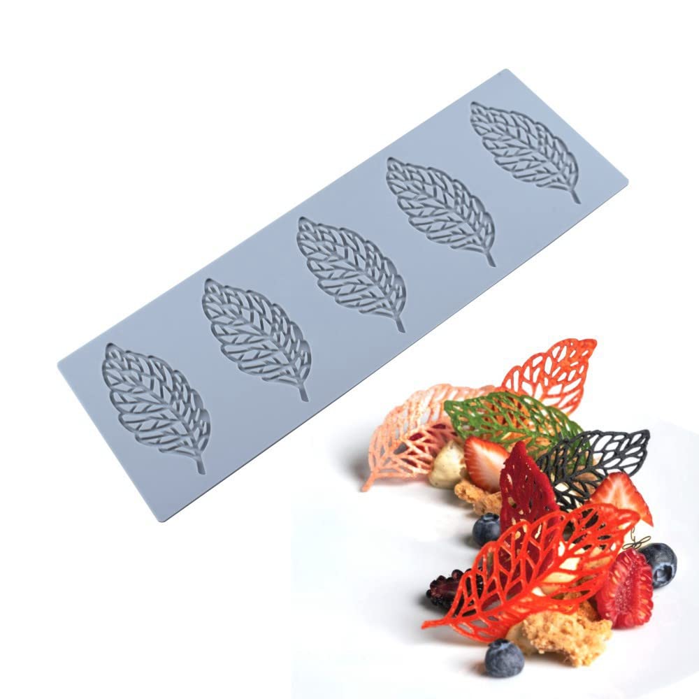 3D Hollow Leaf Silicone Mold for Chocolate Candy Making - Food Grade Fondant & Polymer Clay Molds - Perfect for Cake Decorations, DIY Desserts, and Holiday Baking Crafts