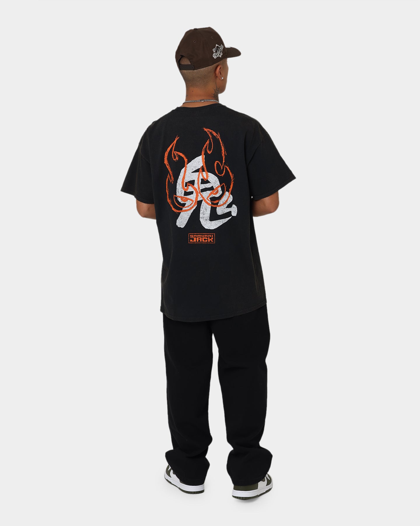 Samurai Jack Aku Graphic T-Shirt - Black Vintage Wash - Anime Inspired Tee for Casual Wear & Cosplay
