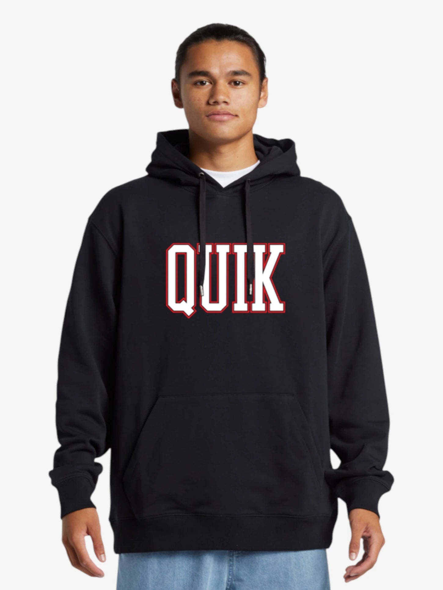 Quiksilver Griffin Black Hoodie for Men - Comfortable & Stylish Pullover Sweatshirt for Casual Wear, Outdoor Activities & Street Fashion