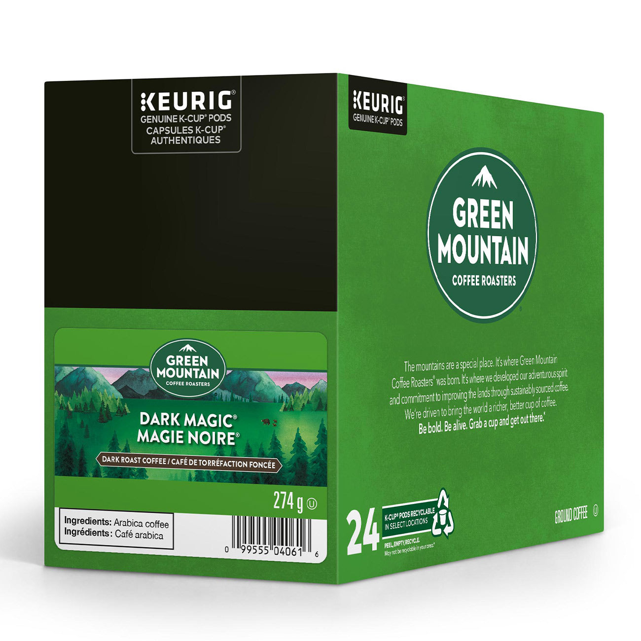 Green Mountain Coffee Dark Magic Extra Bold K-Cup Pods, 24 Count - Rich & Intense Dark Roast for Keurig Brewers - Perfect for Morning Boost or Office Coffee Breaks