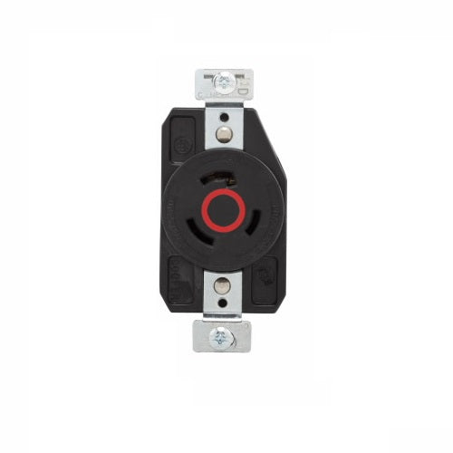 30 Amp Color Coded Locking Devices, 3 Pole 4 Wire - Heavy Duty Electrical Connectors for Industrial Equipment, Generators & RV Power Hookups