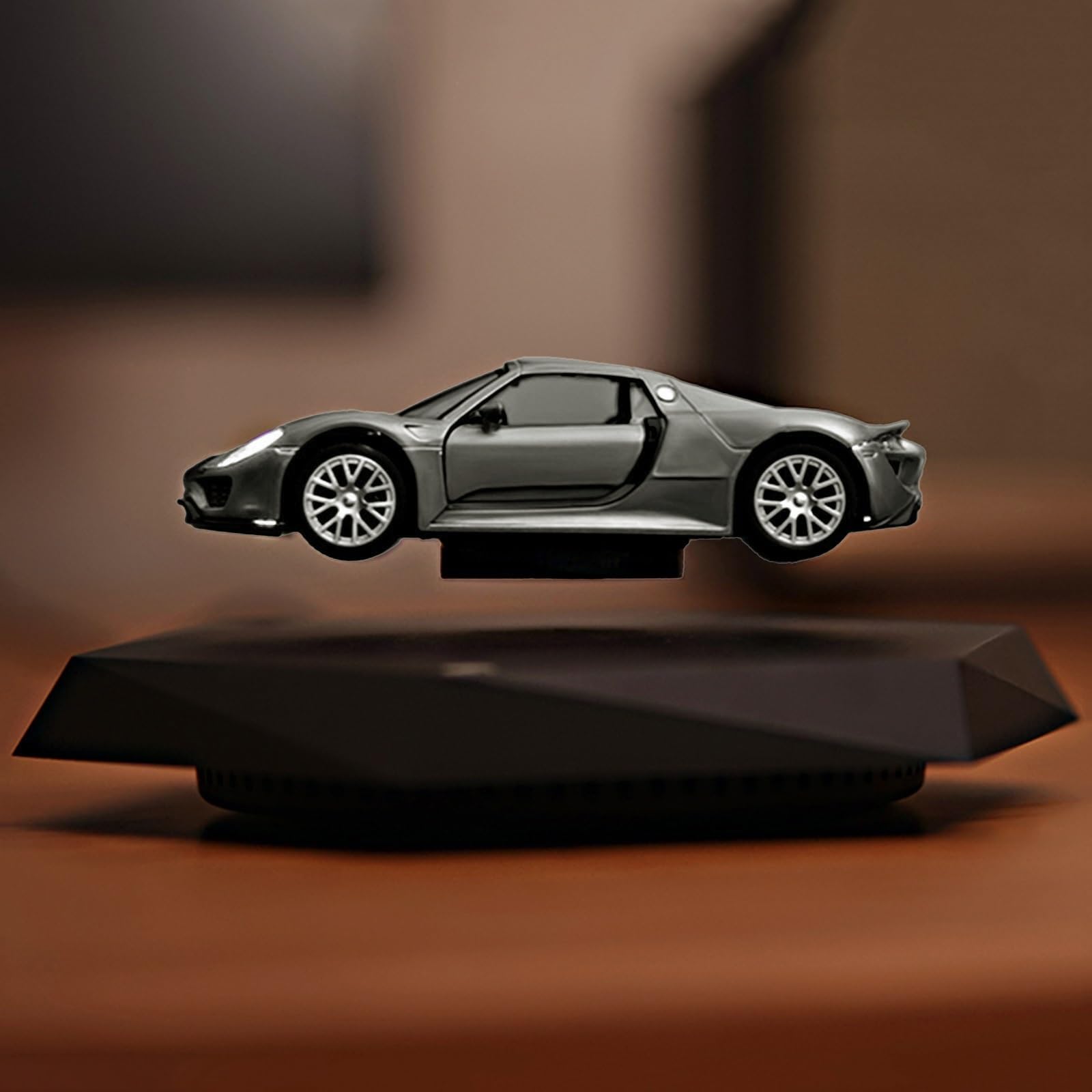 360° Rotating Levitating Display Model Car - Magnetic Floating Stand for Small Car Decoration | Unique Tech Gift for Car Lovers, Office Desk Toy & Modern Home Decor | Perfect for Birthday Presents, Man Cave Display & STEM Education