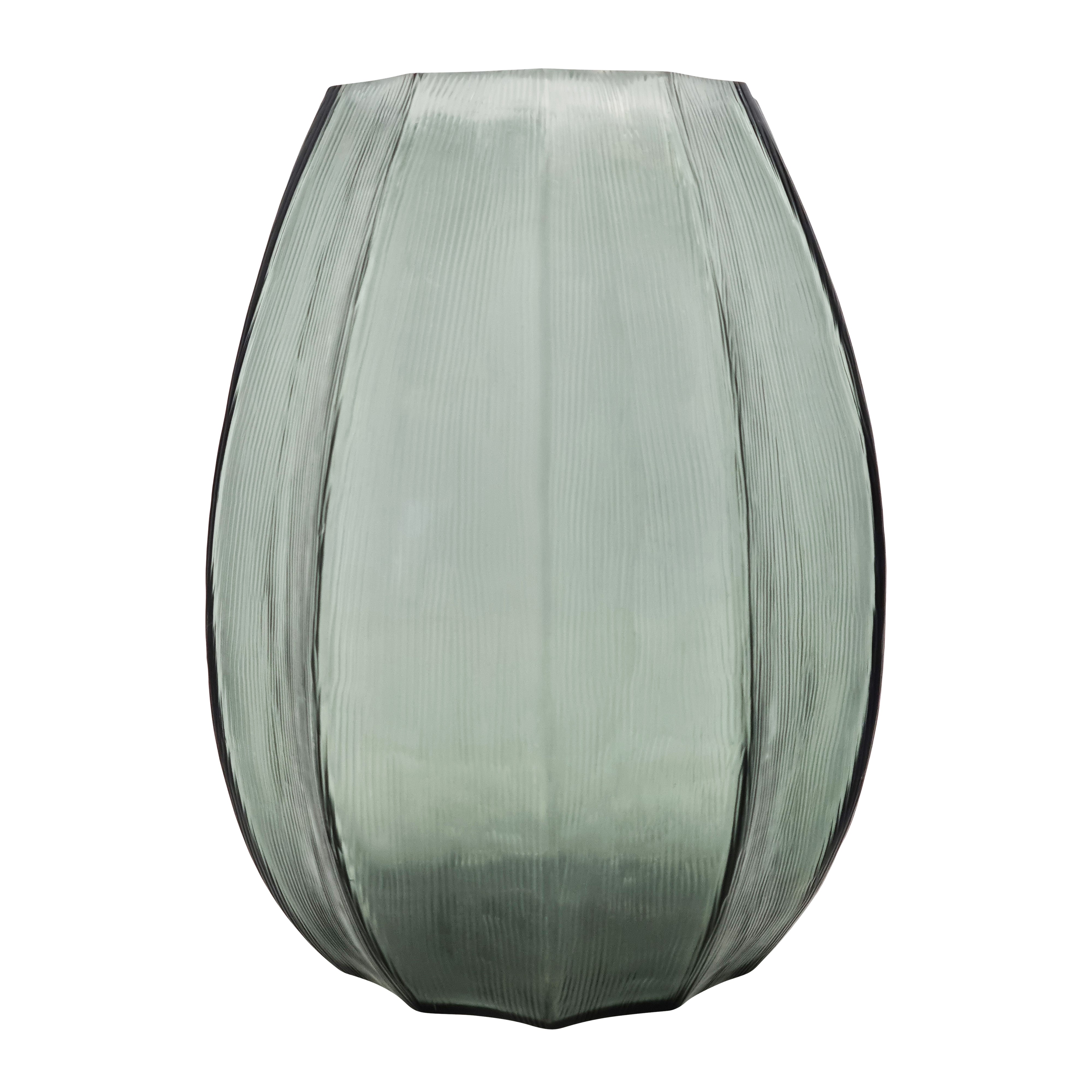 Diana Small Glass Vase 19x25.5cm - Handmade Seaweed Design Home Decor for Centerpiece, Wedding, Living Room, Dining Table