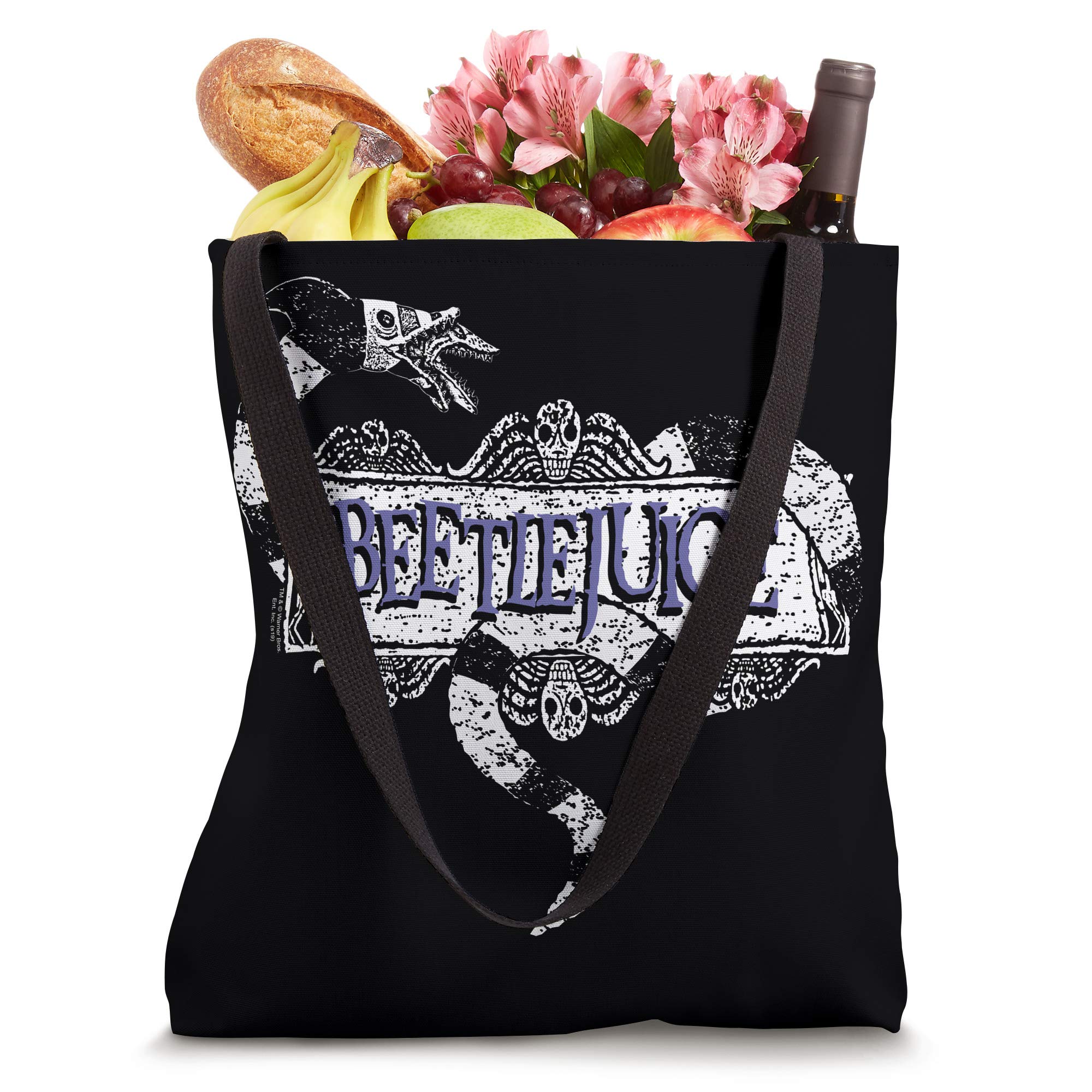 Beetlejuice Logo Tote Bag - Durable & Stylish Reusable Shopping Bag for Fans, Groceries, Beach & Work - Official Movie Merchandise Gift