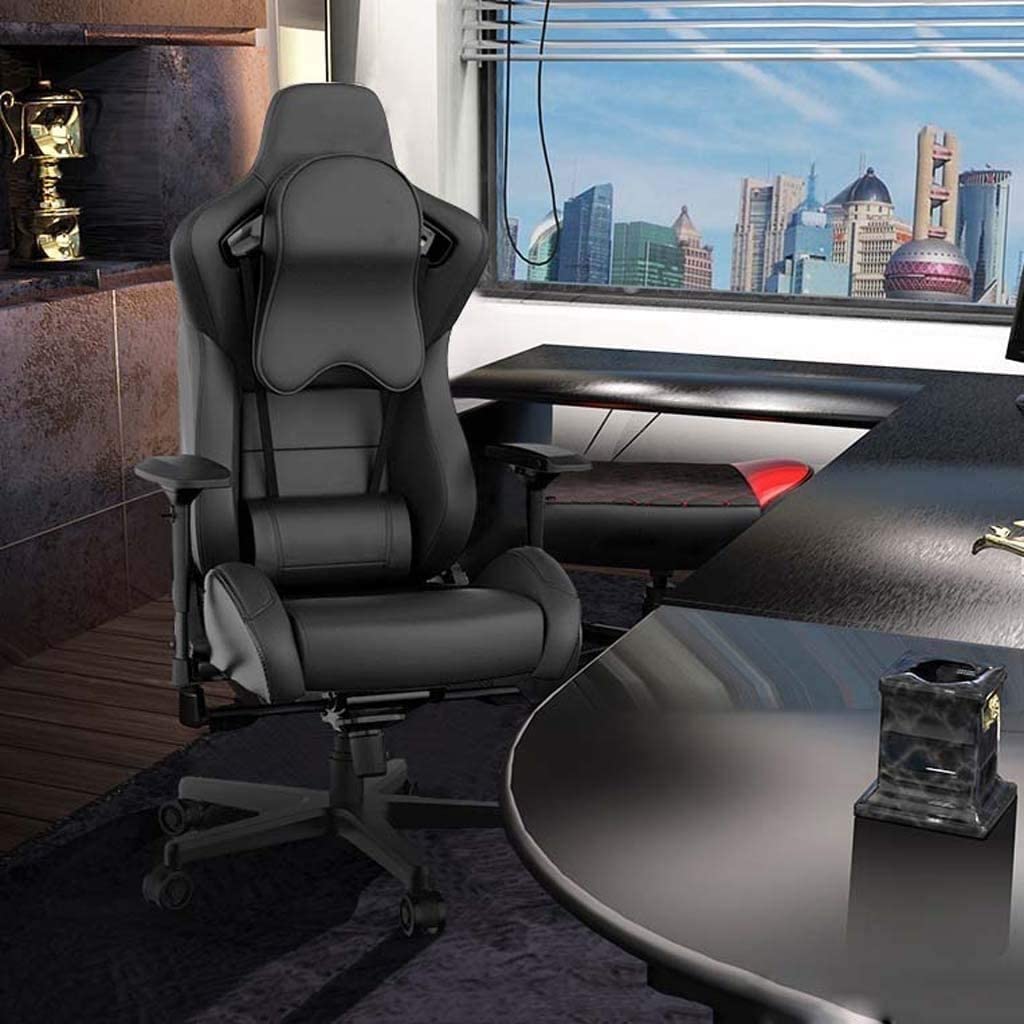 Ergonomic Office Gaming Chair - Adjustable Height High Back Racing Style Computer Chair with Headrest & Lumbar Support - 360° Swivel Executive Chair for Home & Office Workspace (Red) - Perfect for Long Hours of Work, Gaming, and Online Meetings