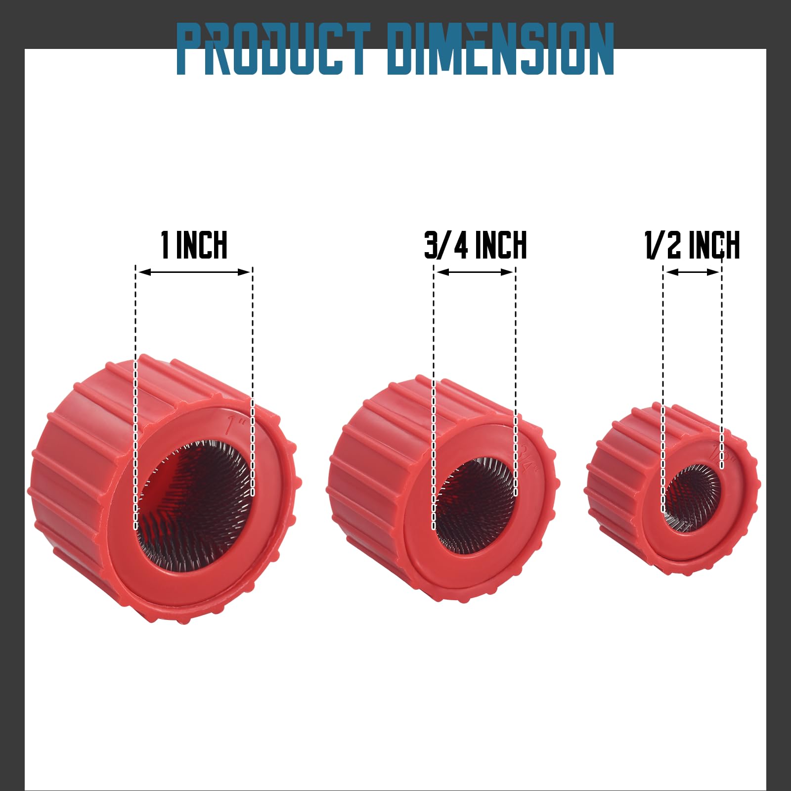 3-Pack Copper Pipe Cleaner Set - 1/2