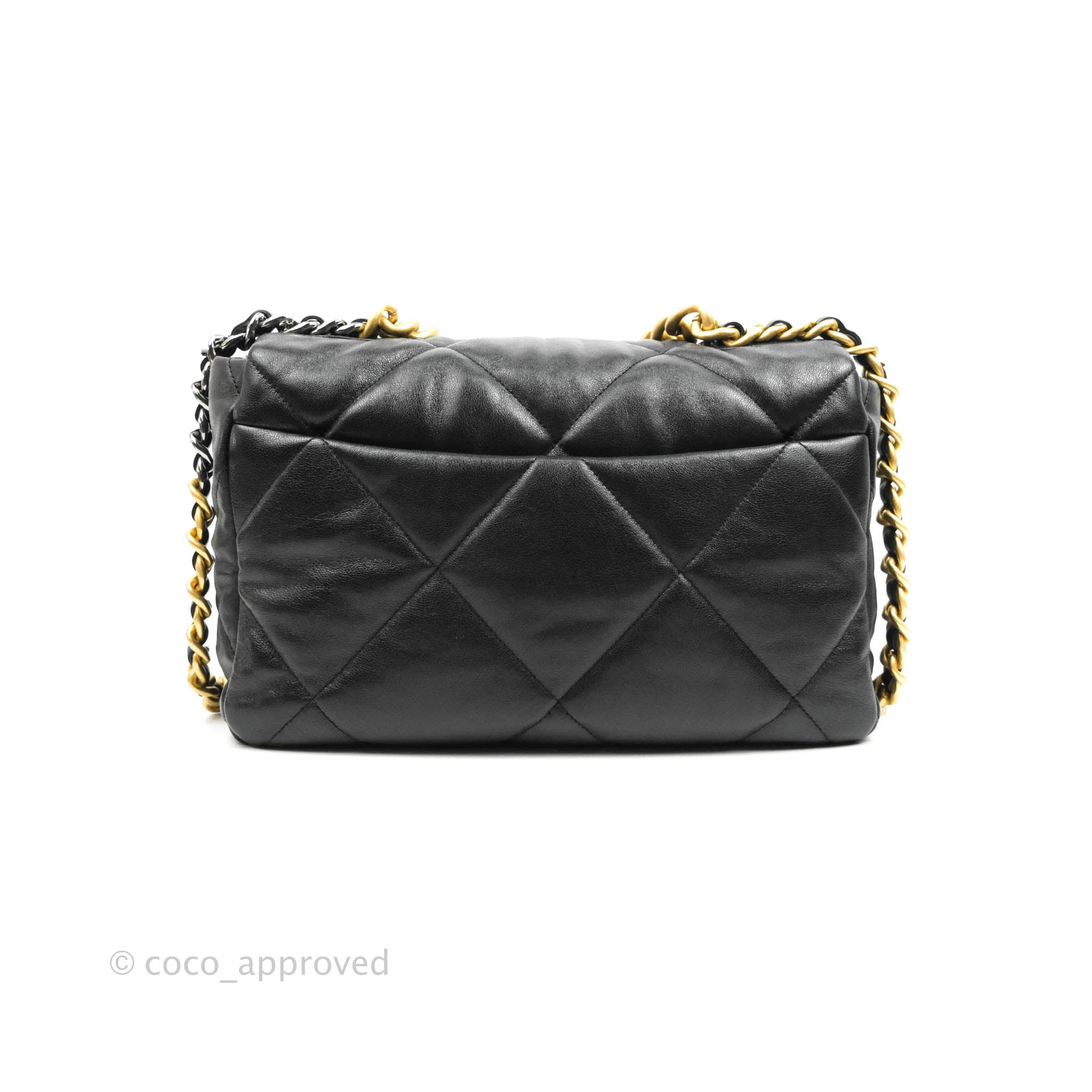 Chanel 19 Medium Flap Bag in Black Goatskin Leather with Mixed Hardware - Luxury Handbag for Women, Perfect for Work, Evening Events & Everyday Use