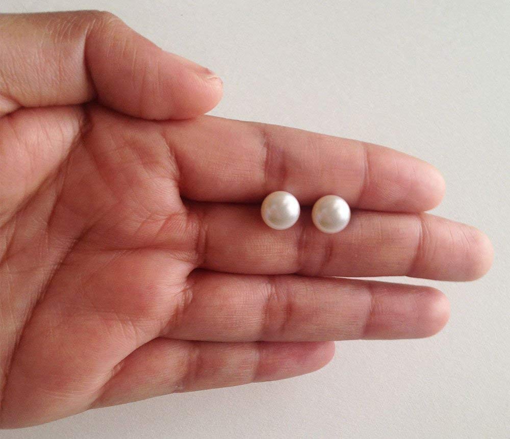 Class of 2025 Graduation Jewelry Gift - Sterling Silver Pearl Stud Earrings for Women | Perfect College Graduation Present for Her | Commencement, Achievement Celebration & Special Occasion Gift