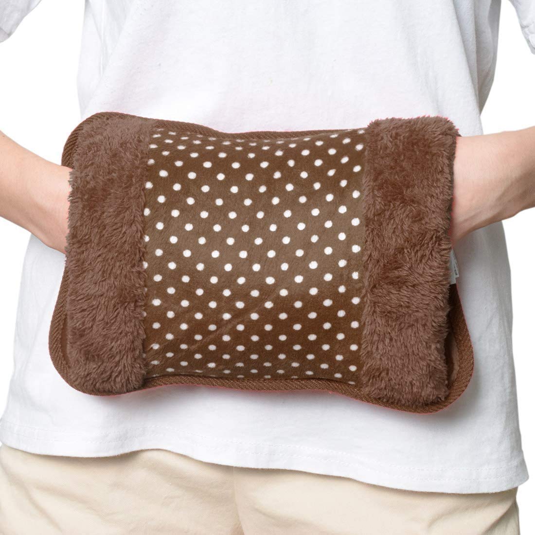 RYLAN Electric Heating Pad for Pain Relief - Velvet Hot Water Bag & Heating Pouch - Portable Heat Therapy for Back, Shoulder, Menstrual Cramps - Perfect for Home, Office & Travel Use