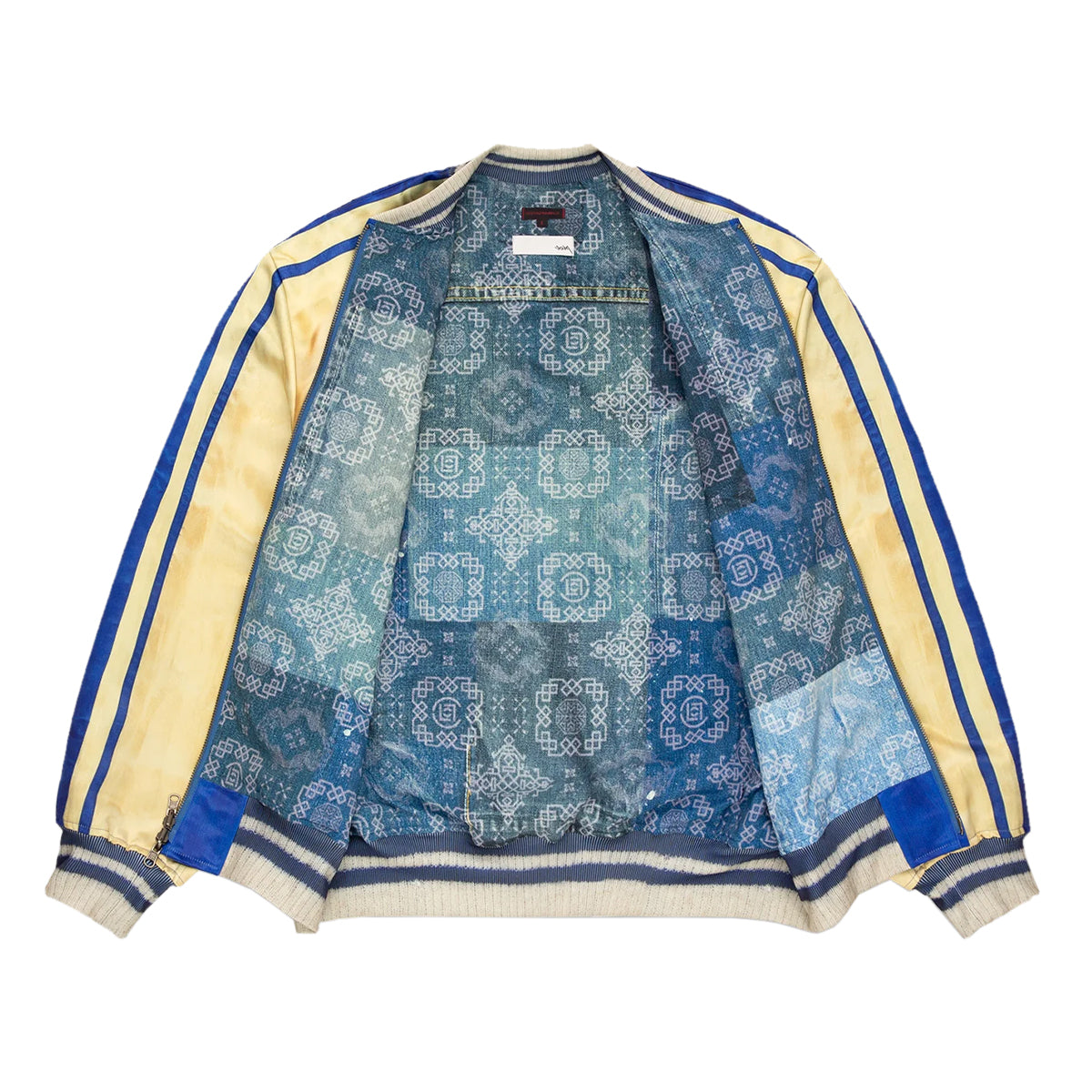 TOLQ Reversible Printed Souvenir Jacket - Blue | Vintage Style Windbreaker for Men & Women | Perfect for Travel, Streetwear, and Casual Outfits