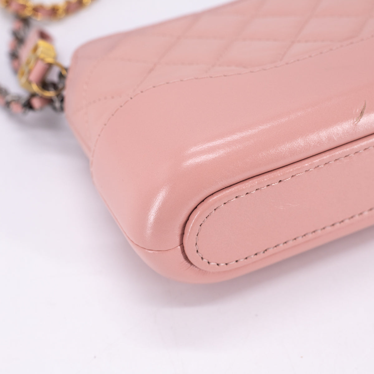 Chanel Quilted Calfskin Gabrielle Clutch On Chain Light Pink Crossbody Bag - Luxury Designer Handbag for Women, Perfect for Evening Parties & Date Nights