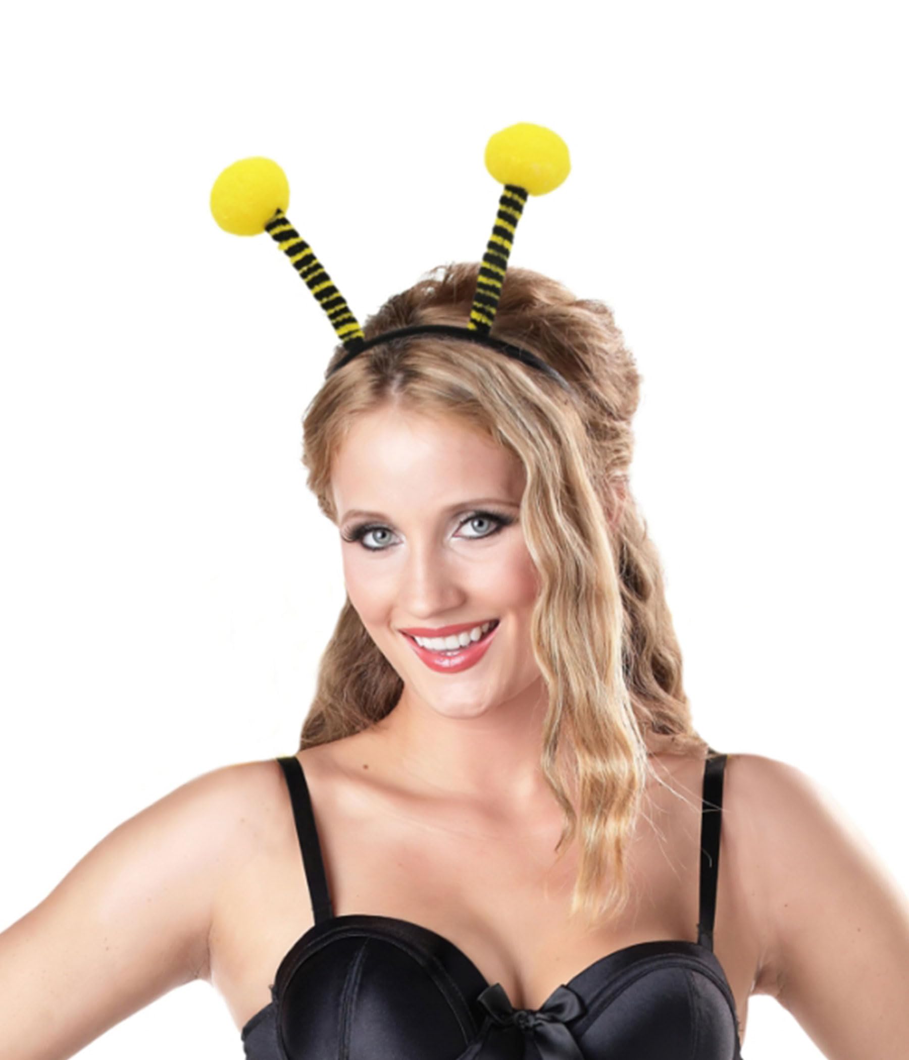 Cute Bee Antenna Headband for Women & Girls - Fun Bee Tentacle Headpiece for Halloween, Christmas, Cosplay & Parties - Perfect Costume Accessory for Dress-Up, Festivals & Themed Events