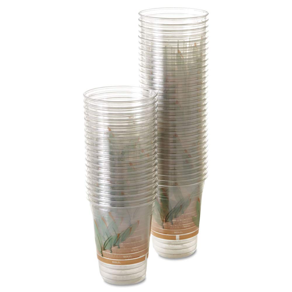 Eco-Friendly RPET Clear Cold Cups 16-18 oz - 50 Pack (1000/Carton) - Sustainable Disposable Drinkware for Coffee Shops, Restaurants & Outdoor Events