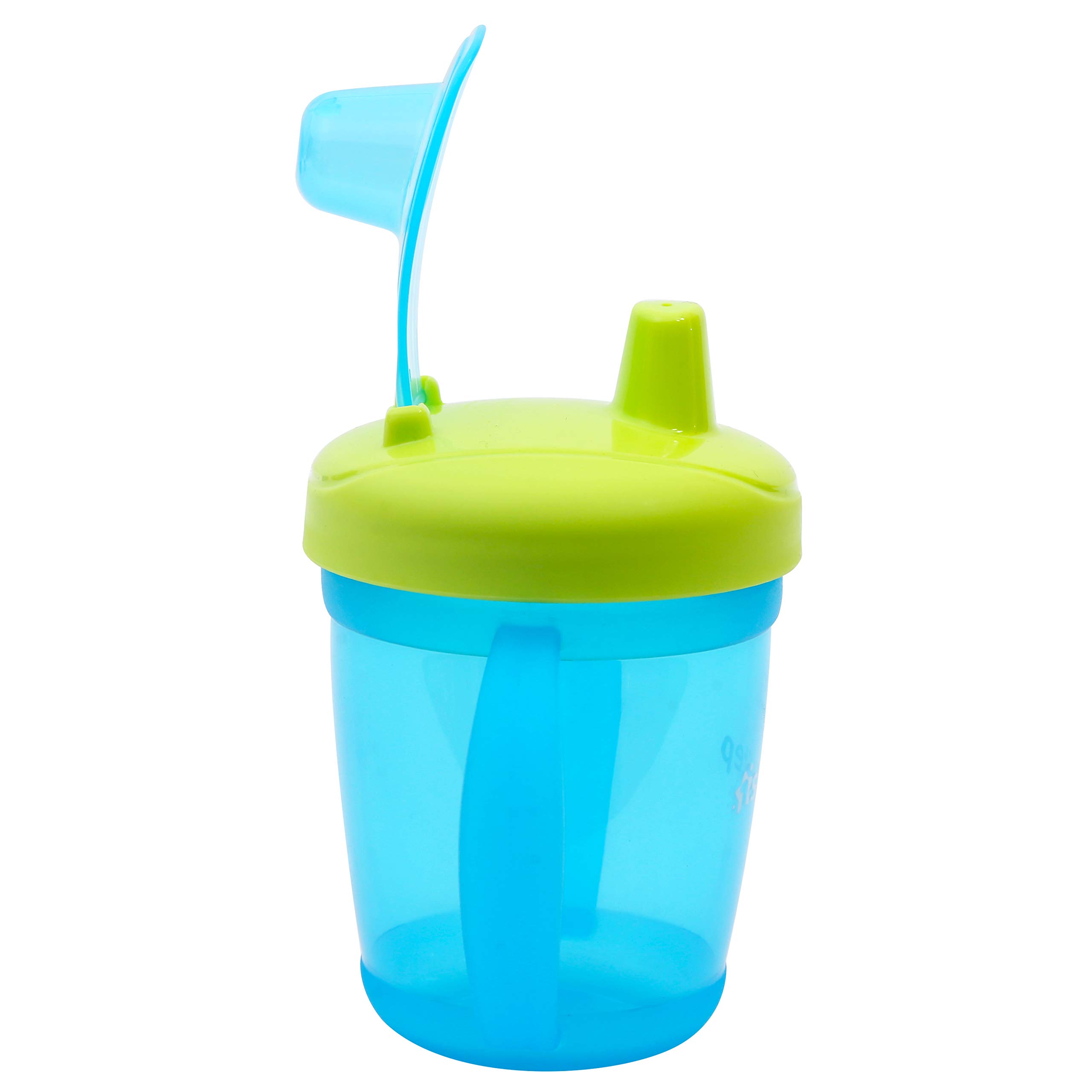 1ST STEP 250ml BPA-Free Hard Spout Sipper Cup - Leak Proof Toddler Water Bottle for Boys & Girls (Blue) - Ideal for School, Travel, and Outdoor Activities