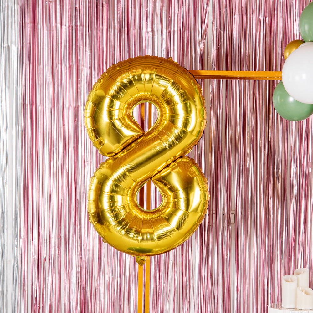 Balloonify Gold Mylar Number 8 Balloon - 40 Inch Large Foil Balloon for Birthday Party Decorations (1 Count Box) - Perfect for Anniversary, Graduation, and Baby Shower Celebrations