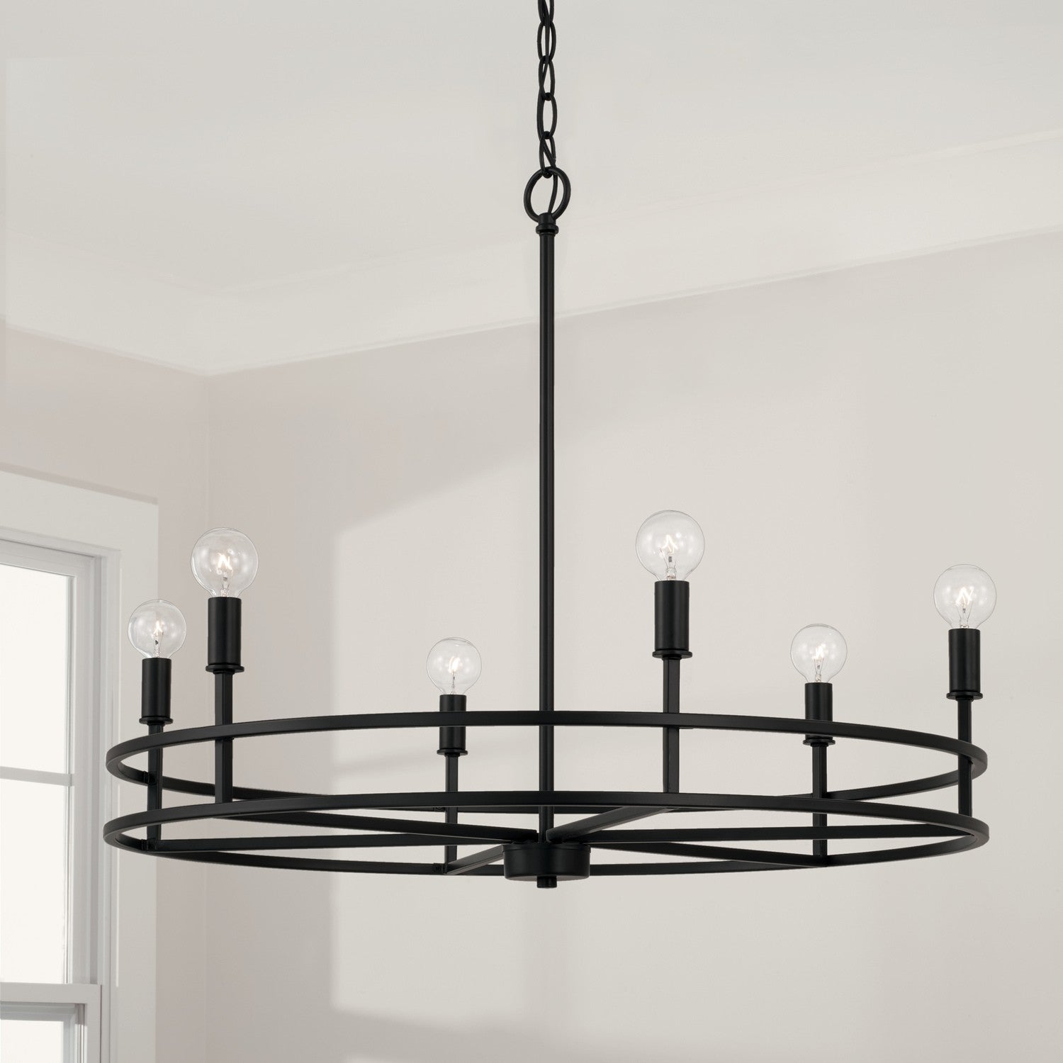 Capital Lighting Six Light Chandelier - Elegant Dining Room Ceiling Fixture for Home Decor | Perfect for Living Room, Bedroom & Entryway Lighting