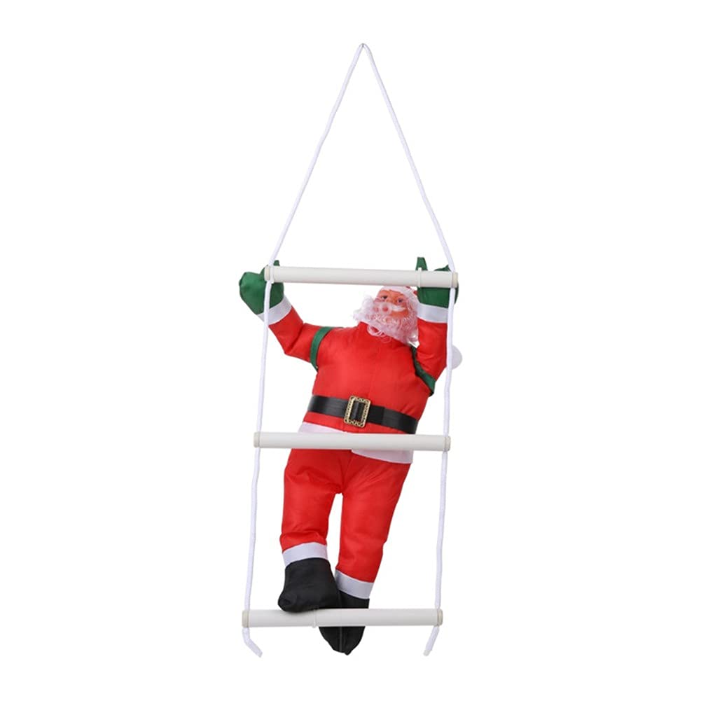 BenRan Christmas Hanging Decoration - Santa Claus Climb Ladder Ornament for Holiday Tree Decor, Festive Party Supplies, Xmas Home Decor, Office & Outdoor Christmas Party Decorations