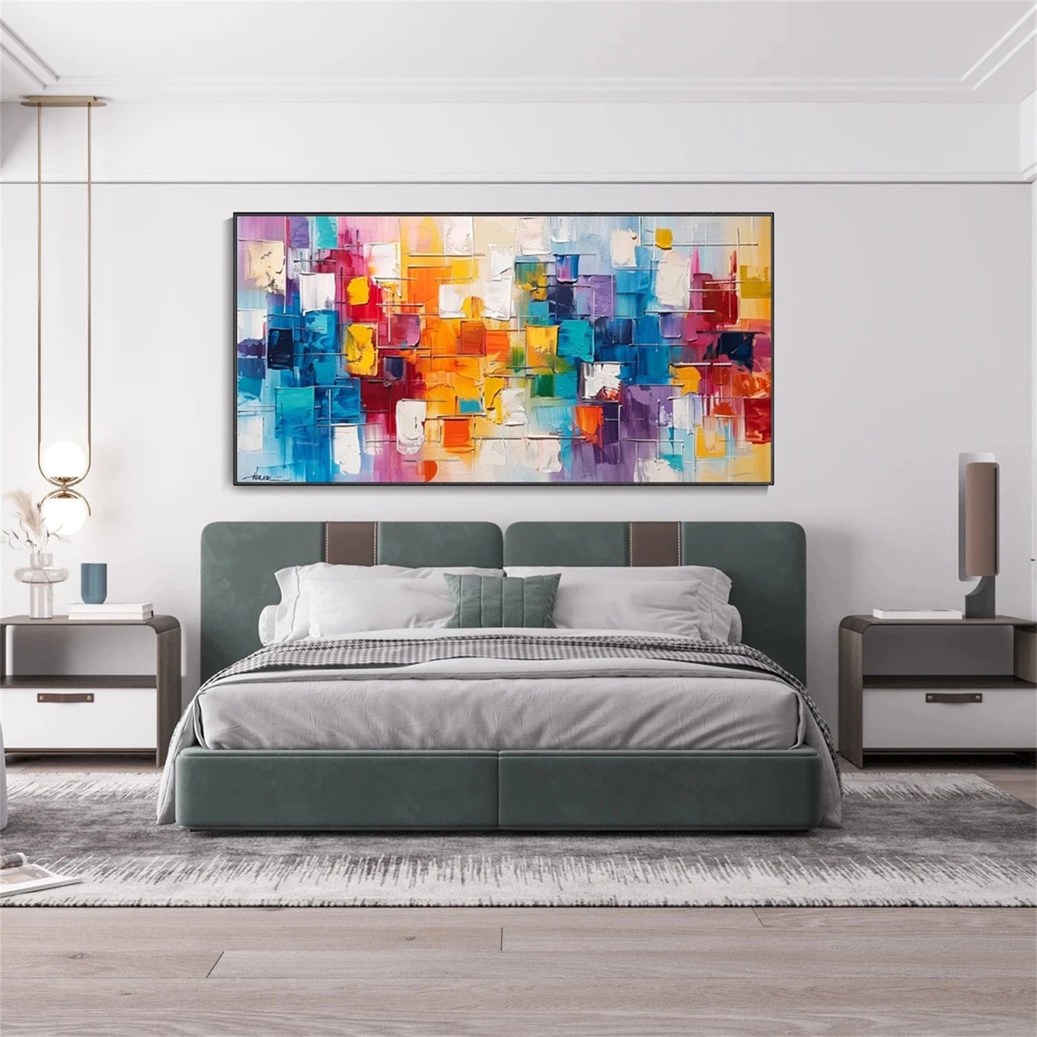 Abstract Painting #AB 298 - Modern Wall Art for Home & Office Decor - Perfect for Living Room, Bedroom, or Workspace