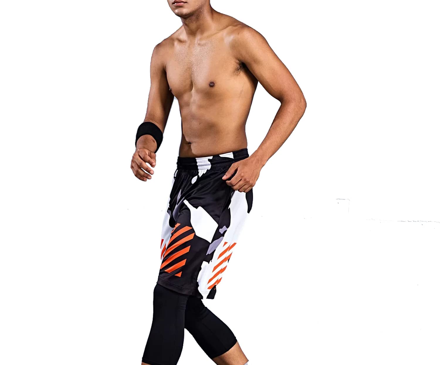 Men's Camo Summer Shorts - Comfortable Elastic Waist Casual Sports Pants for Outdoor, Beach & Gym Activities | Quick-Dry Breathable Workout Shorts for Hiking, Running & Vacation