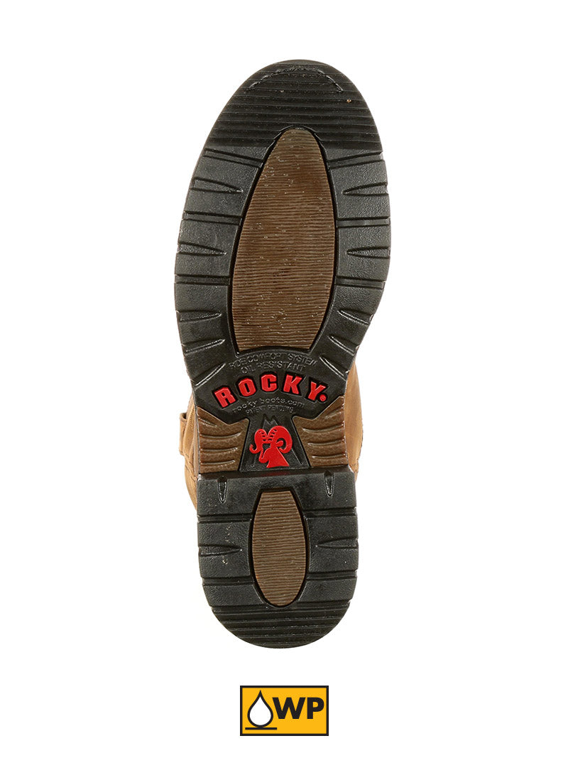 Rocky 2733 Men's Original Ride Branson Roper Waterproof Western Boots - Aztec Crazy Horse Leather - Durable Cowboy Boots for Riding, Work & Outdoor Adventures