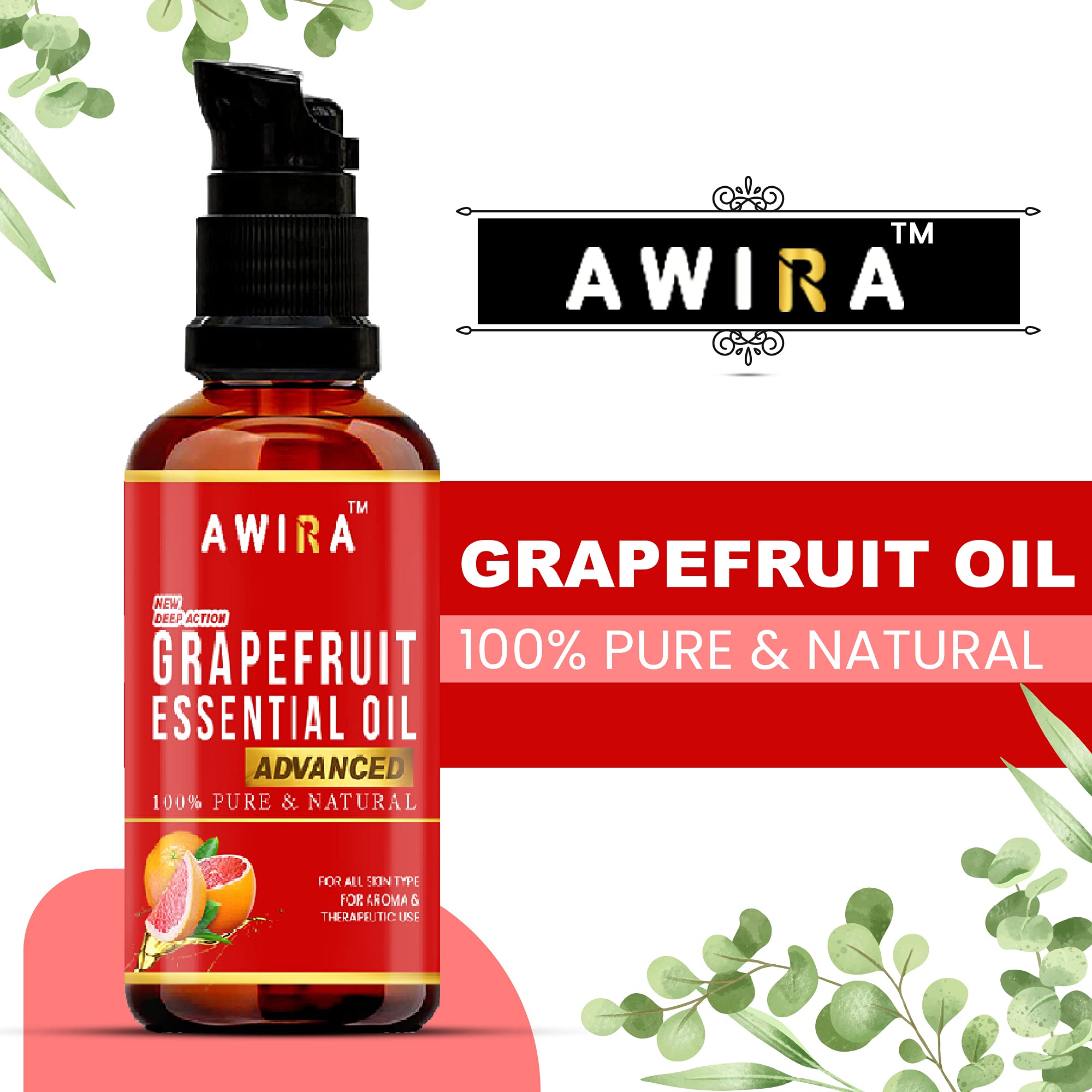Pure Grapefruit Essential Oil 10ml - 100% Natural & Undiluted for Aromatherapy, Skin & Hair Care - Perfect for Diffusers, Massage & DIY Beauty Products