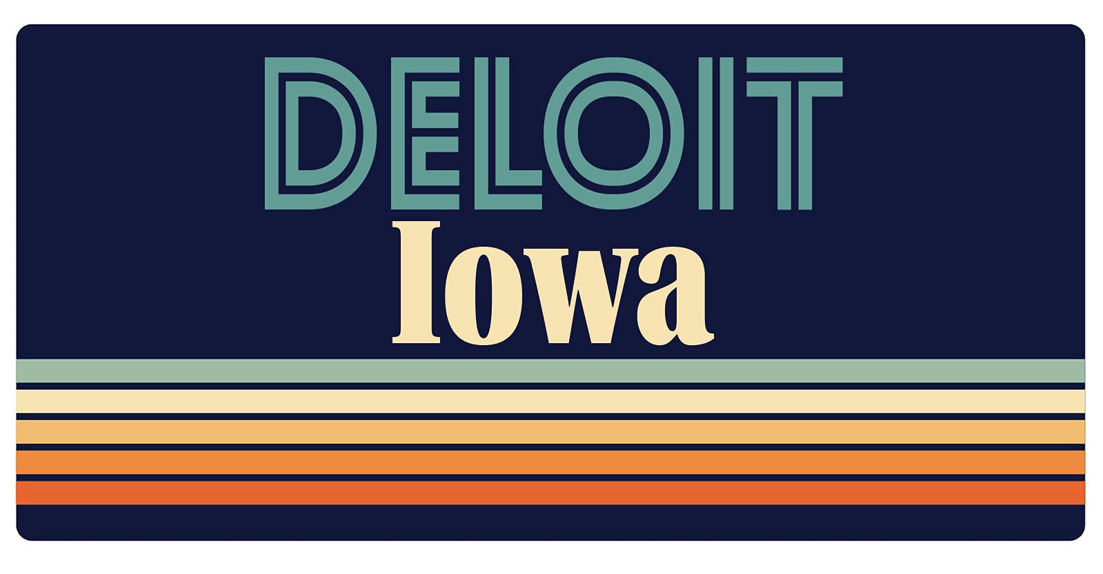 Vintage Deloit Iowa 5 x 2.5 Inch Refrigerator Magnet - Retro Souvenir Fridge Decor for Kitchen, Office & Travel Memories