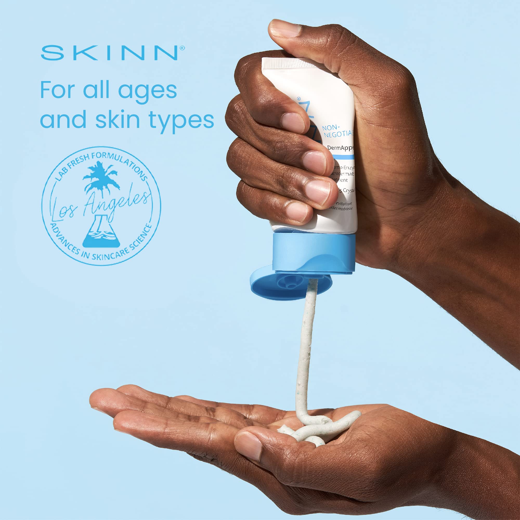 SKINN Facial Treatment Bundle - Microdermabrasion Treatment, Gel Face Wash & Cream Face Wash for Glowing Skin | At-Home Spa & Anti-Aging Skincare Routine