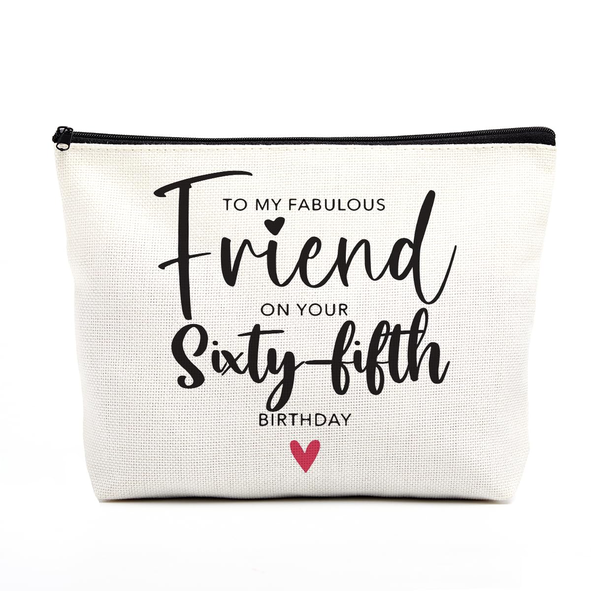 Funny 65th Birthday Gifts for Women - Cosmetic Makeup Bag for Mom, Auntie, Best Friend | Cute 65th Birthday Party Decorations & Bestie Gifts | Perfect for Travel, Spa Days & Special Celebrations