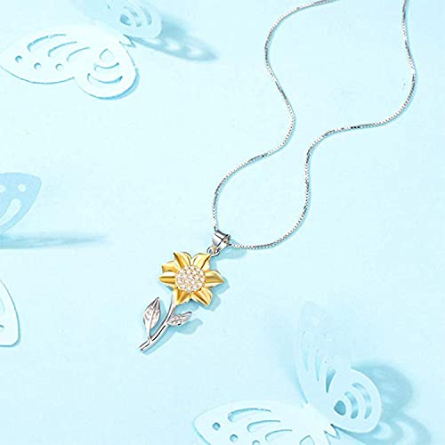Sunflower Pendant Necklace for Women - Yellow Floral Jewelry Gift for Girls, Daughter, Sister - Perfect for Christmas, Birthday, Anniversary - Elegant Accessory for Parties, Weddings & Everyday Wear