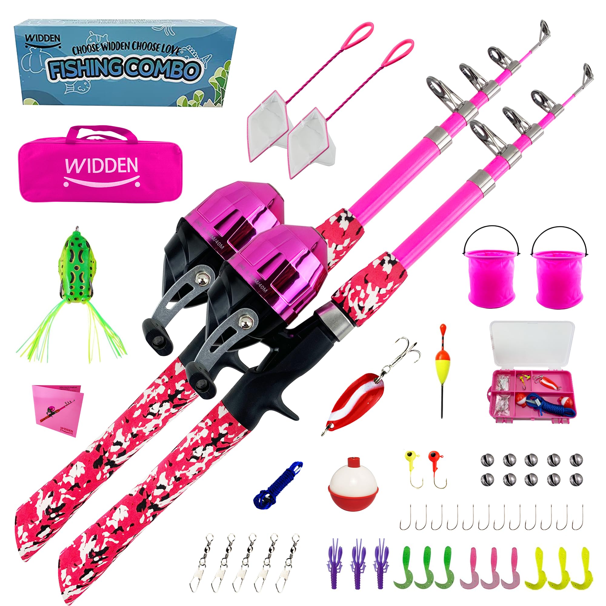 Best Kids Fishing Pole Set - Portable Telescopic Fishing Rod & Reel Combo Kit with Tackle Box & Net for Boys & Girls | Perfect for Toddlers & Youth Outdoor Fishing Trips, Lakeside Adventures & Family Bonding Activities