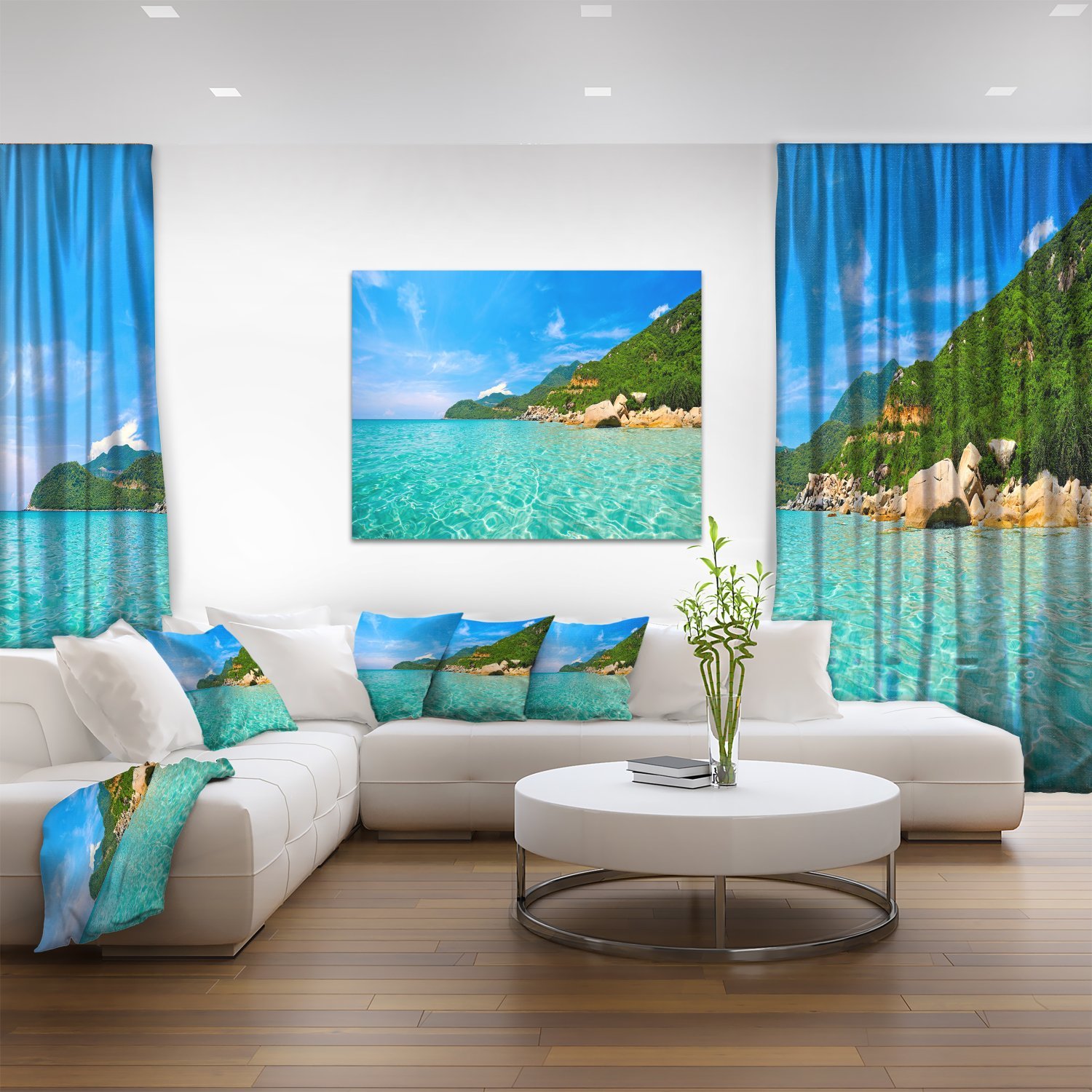 Stunning Sky Mountain and Water Landscape Photography Canvas Print - Nature Wall Art for Living Room, Bedroom & Office Decor