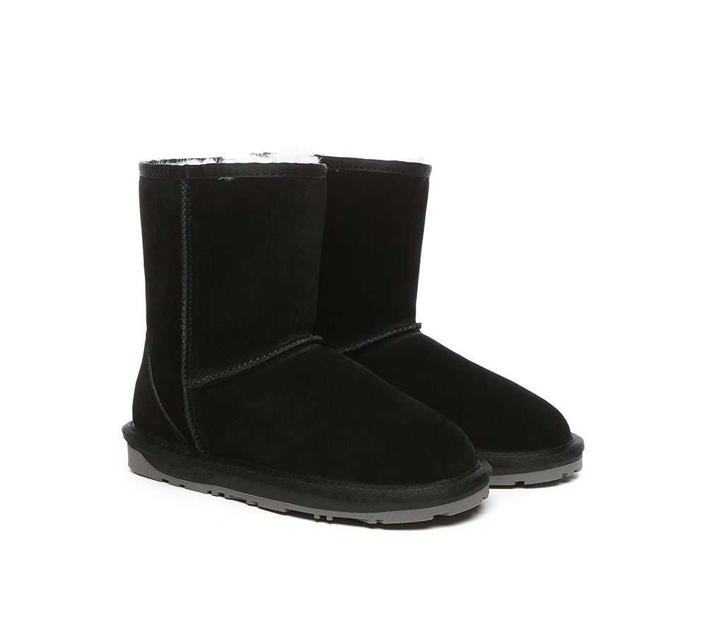 EVERAU® Women's UGG Boots - Genuine Sheepskin Wool Mid Calf Winter Boots with Suede Outer for Comfort & Warmth | Perfect for Snow, Casual Wear & Indoor Slippers