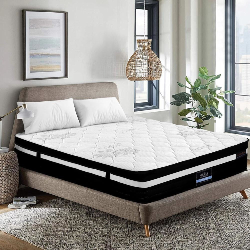 Regine Euro Top Pocket Spring Mattress - 28cm Thick Queen Size Bed | Premium Support for Back Pain Relief & Pressure Relief | Perfect for Master Bedroom, Guest Room & Airbnb