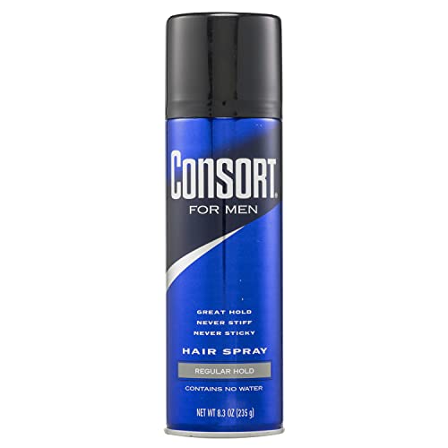 Consort Hair Spray - Regular Hold Aerosol Hairspray for All-Day Styling | Lightweight, Flexible Hold for Women & Men | Perfect for Work, Parties & Special Events