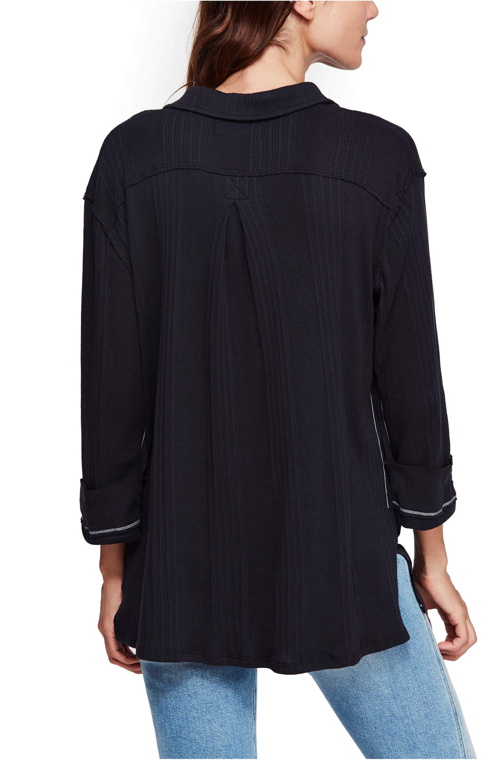 Free People Women's Annie Long Sleeve Blouse - Boho Chic Loose Fit Top for Casual Wear, Date Night & Office Outfits