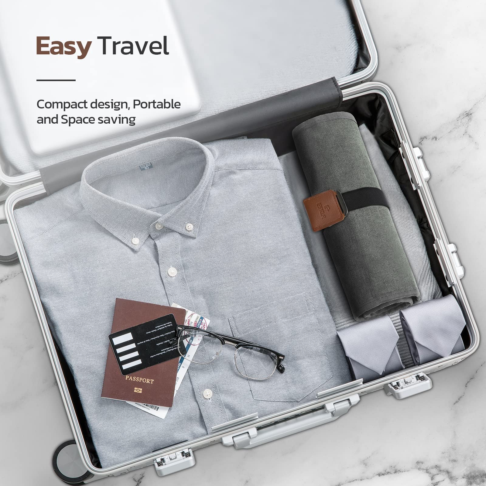 Water-Resistant Men's Travel Toiletry Bag - Compact Bathroom Organizer for Hygiene & Shaving Kit (6. Mystery Gray, Polyester) | Perfect for Business Trips, Gym & Vacation Essentials | Stylish Gift for Men