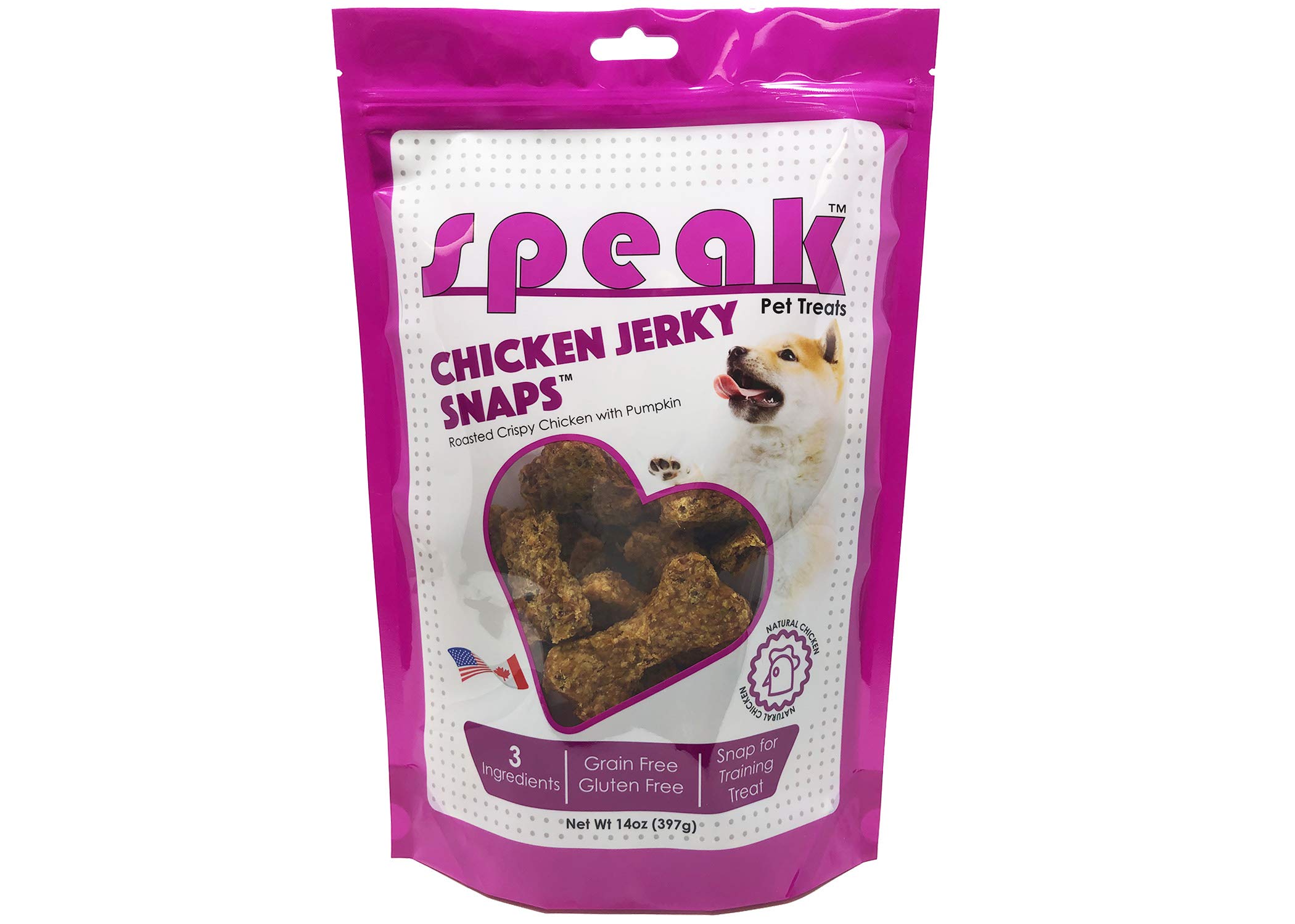 Healthy Chicken Jerky Dog Treats - Grain Free, Low Calorie Training Snacks with Pumpkin - 14oz All-Natural Chews for Small & Large Dogs - Perfect for Reward Training & Dental Health