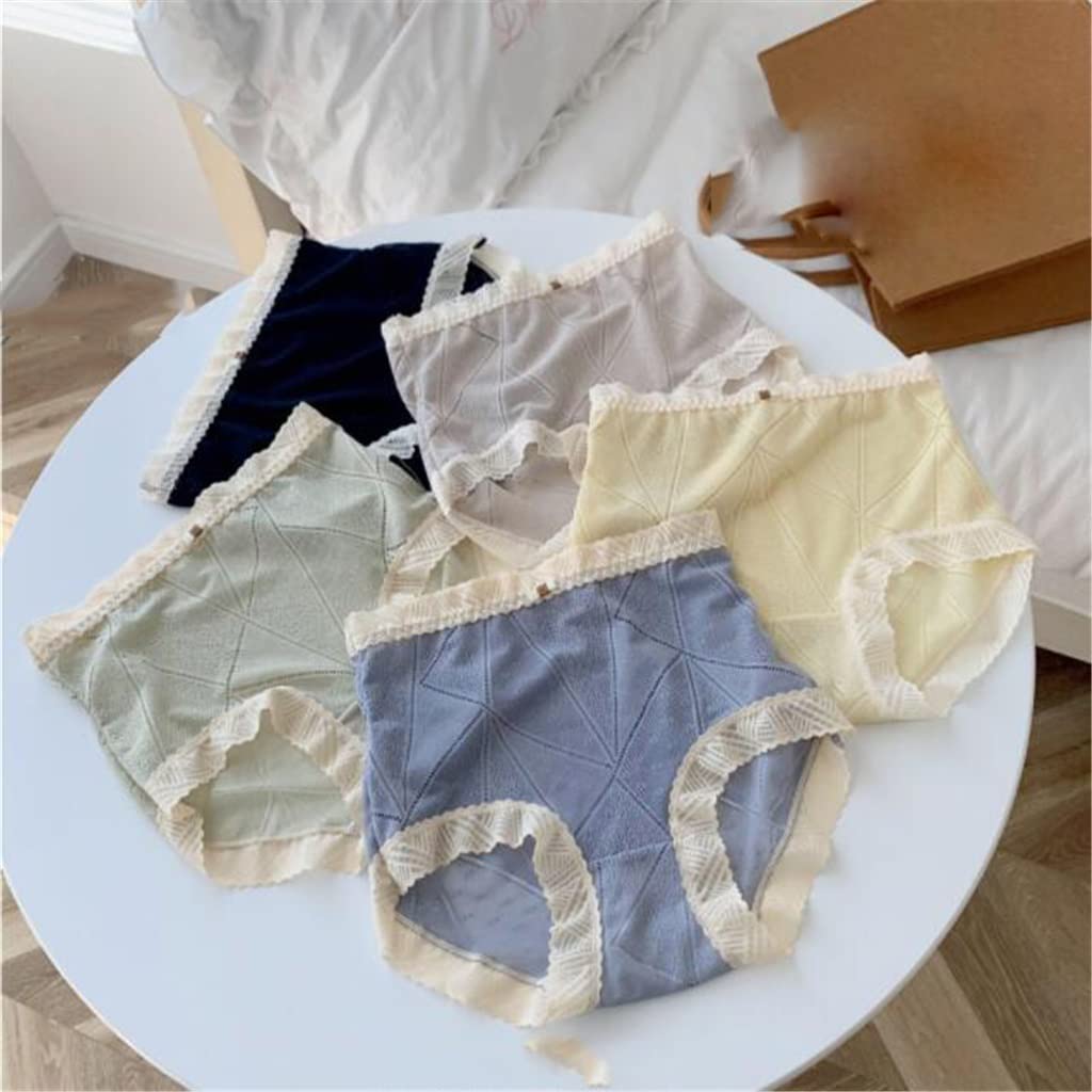5 Pack Women's Sexy High Waist Lace Panties - Seamless Comfort Underwear for Everyday Wear & Special Occasions (Color A, Size L) | Perfect for Date Nights, Bridal Lingerie & Comfortable Daily Use