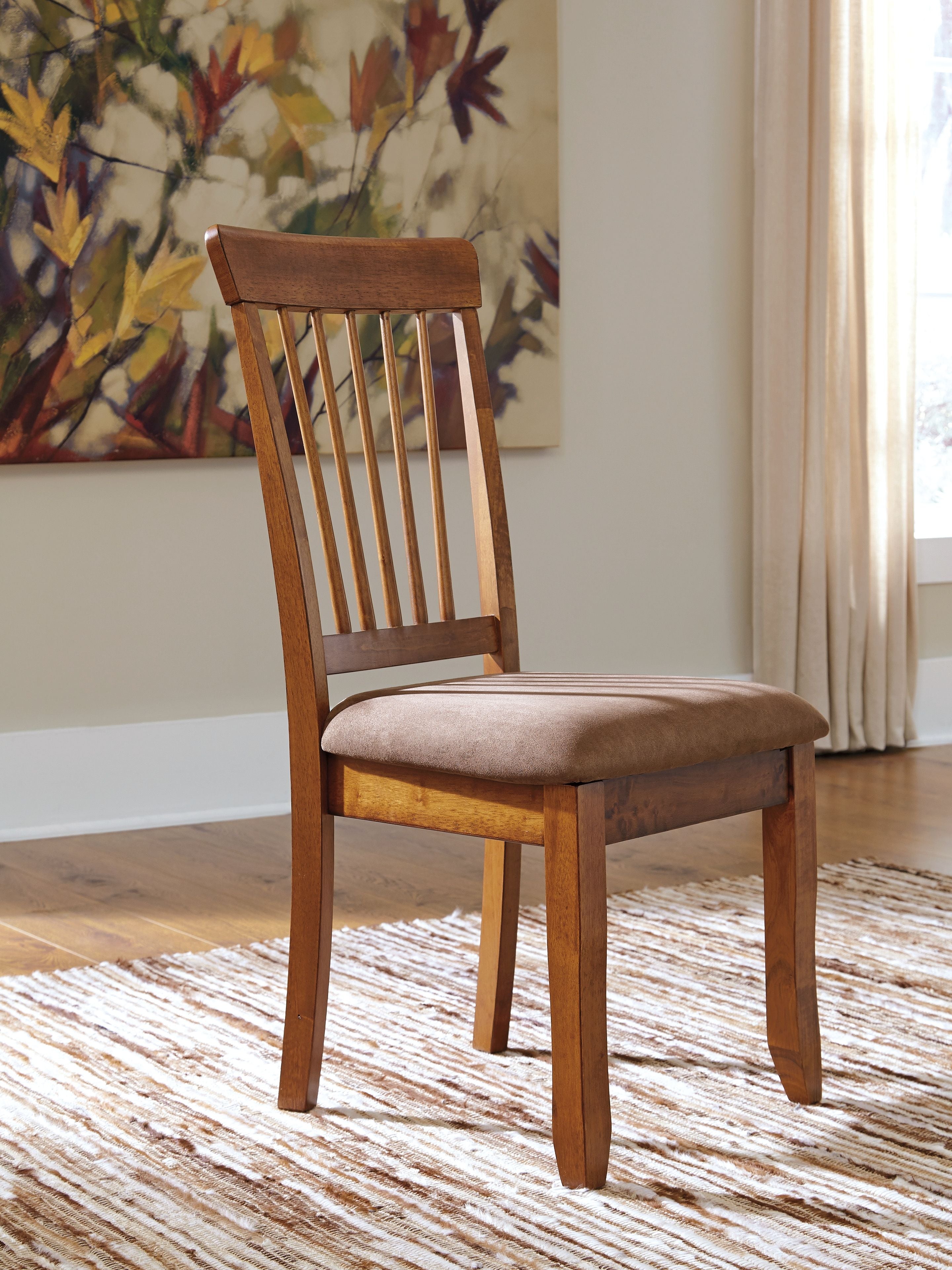 Berringer Rustic Brown Upholstered Dining Side Chairs (Set of 2) - Perfect for Farmhouse Kitchens, Dining Rooms & Breakfast Nooks