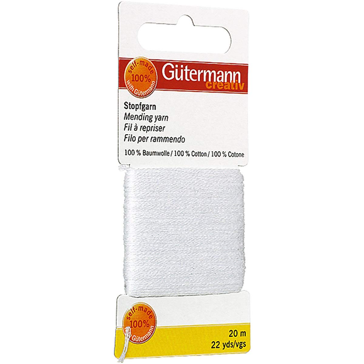 Gütermann 100% Cotton 4-Ply Mending Yarn in Beige (3045) - Perfect for Sewing, Knitting, and Fabric Repair Projects