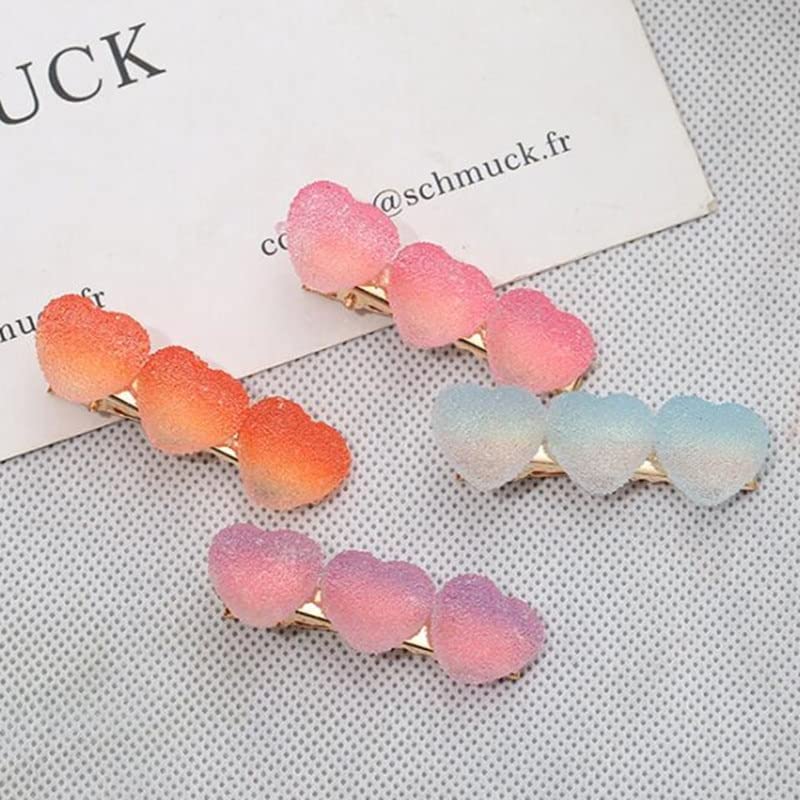 EPARTY 2-Piece Soft Candy Hair Clip Set - Cute Heart Shape Hairpins for Women & Girls, Fashion Hair Accessories for Parties, Weddings, Daily Styling