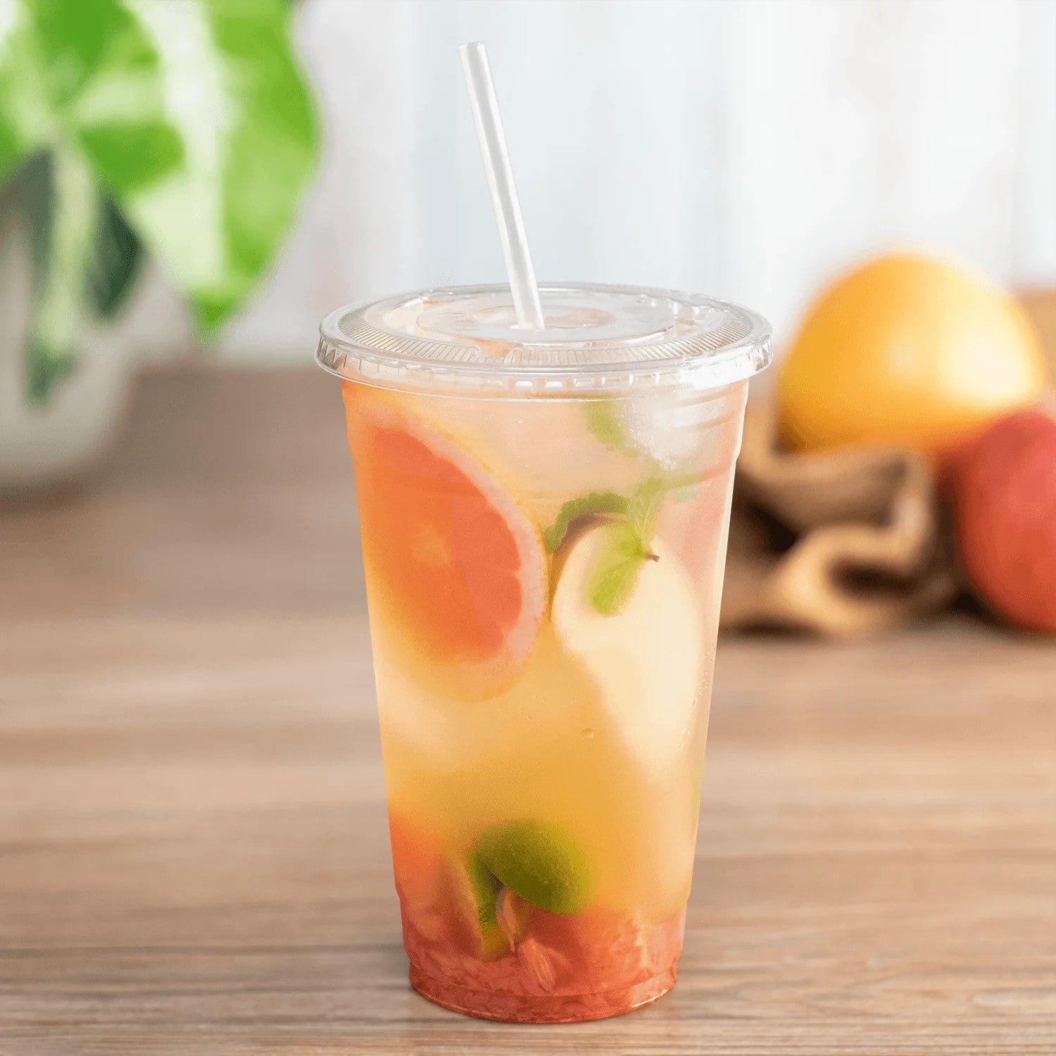 24 oz Clear PET Plastic Cups - 50 Count Bulk Pack | Perfect for Parties, Events, and Beverage Service