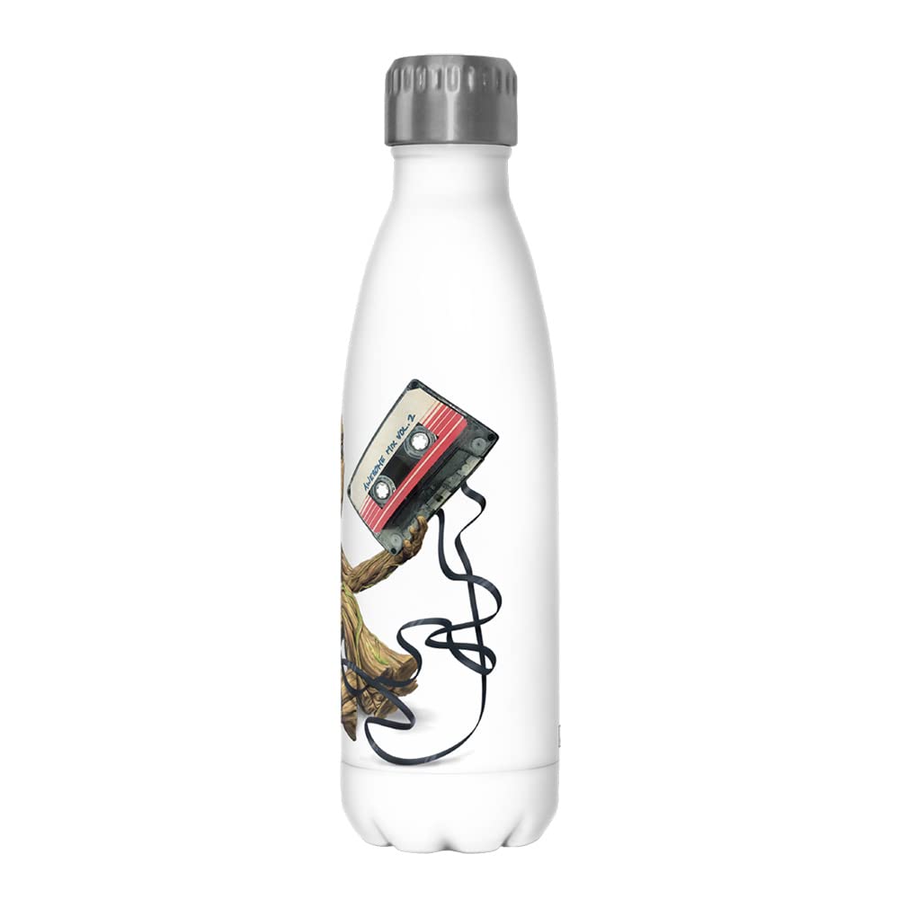 Marvel Groot Insulated Stainless Steel Water Bottle 17 oz - Leak Proof, BPA Free, Double Wall Vacuum Insulation - Perfect for Gym, Hiking, Travel & School - Multicolor Design