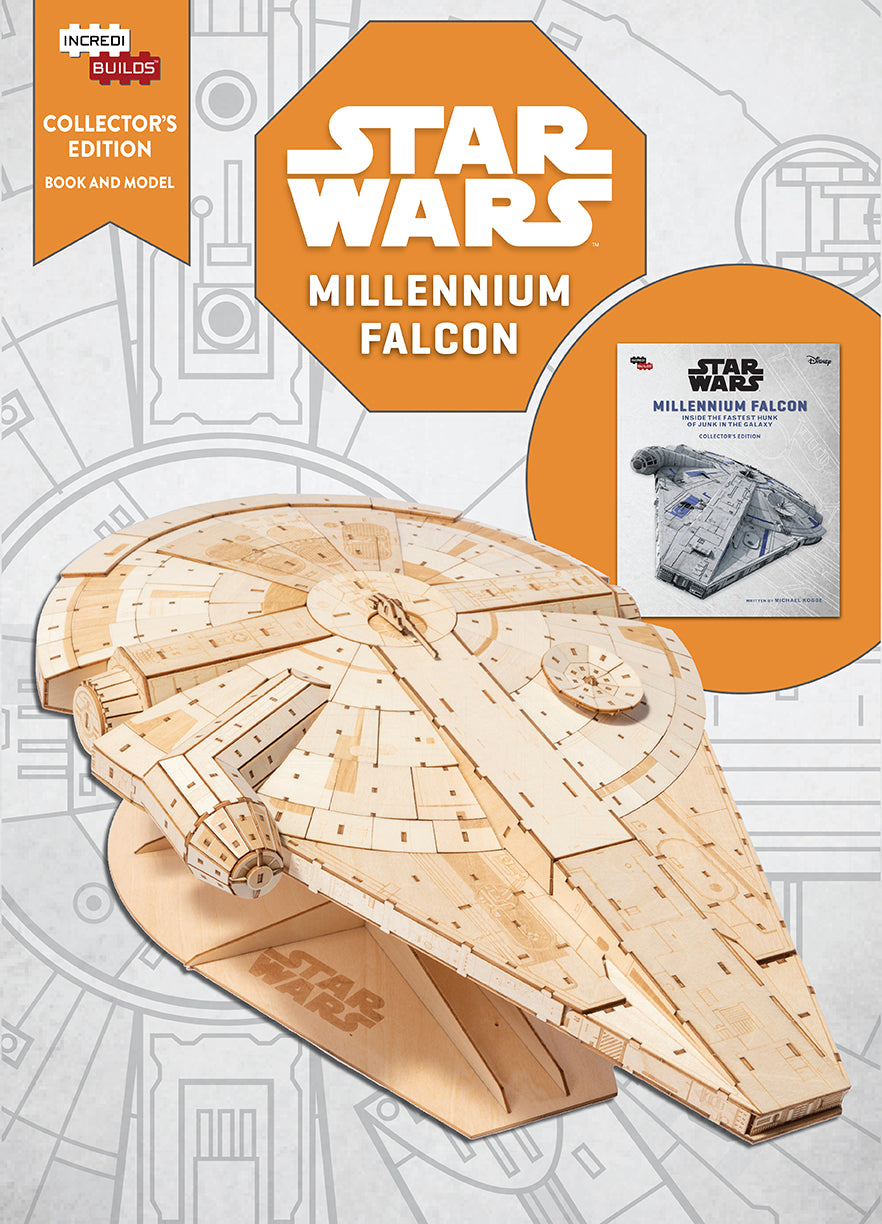 IncrediBuilds Millennium Falcon Collector's Edition - Star Wars Model Kit & Book Set for DIY Building and Display | Perfect for Fans, Collectors, and Home Decor