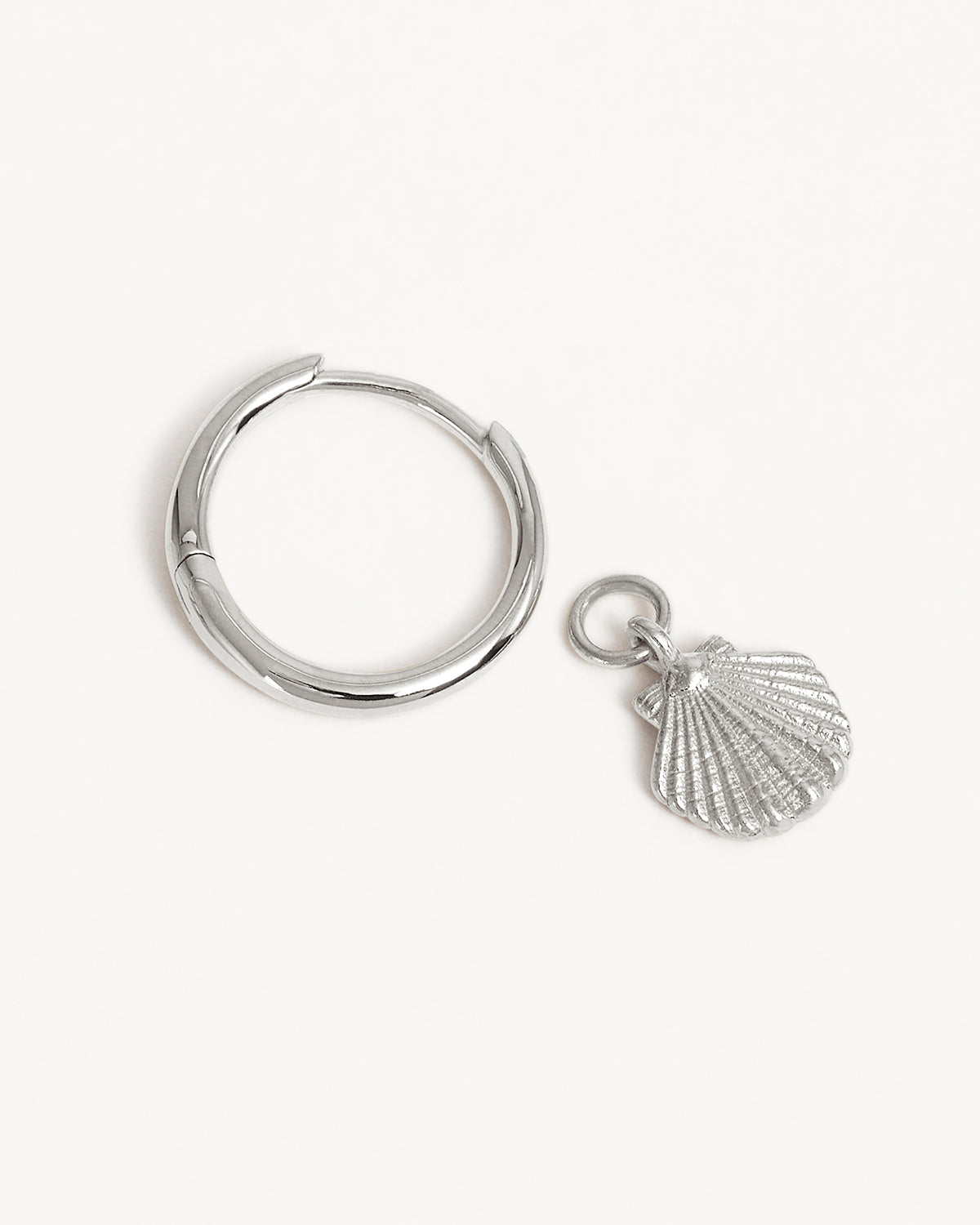 Styling Sterling Silver By the Shore Shell Hoop Earrings for Beach Vacations & Summer Outfits