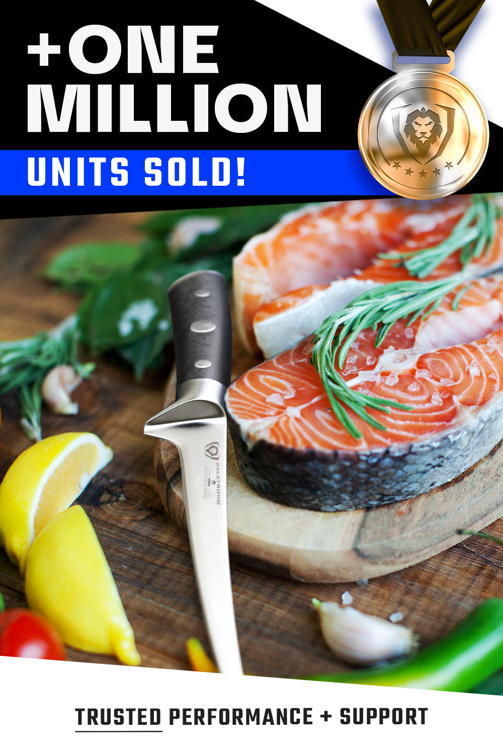 Dalstrong Gladiator Series 7-Inch Flexible Fillet Knife - NSF Certified - Sharp & Durable for Fish, Meat & Poultry - Perfect for Home Chefs & Professional Kitchens