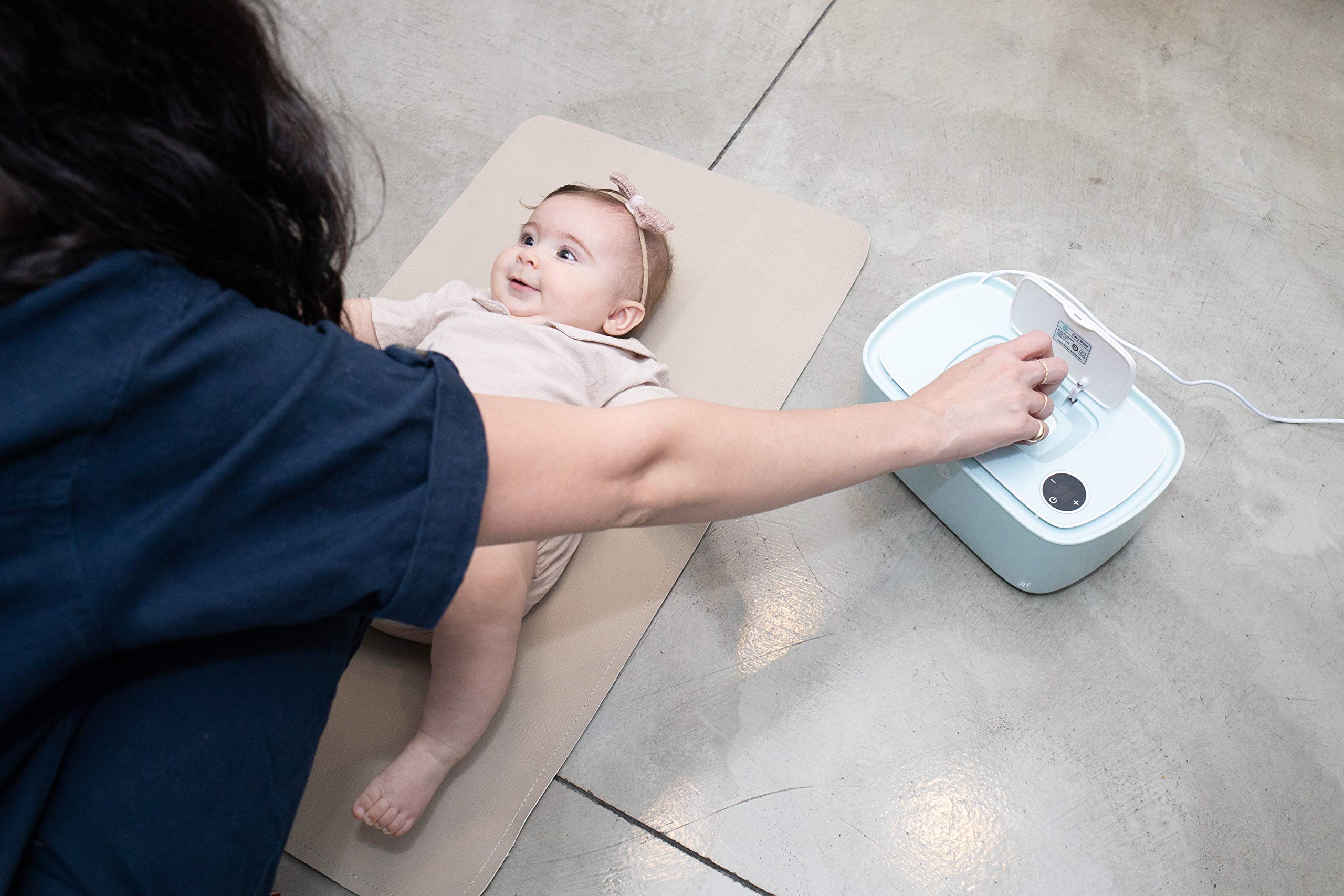 EZ Baby Trendy Wipes Warmer & Dispenser Holder - Portable Electric Plug-in for Comfortable Diaper Changing - Newborn & Infant Essentials - Green - Perfect for Nursery, Travel & On-the-Go Parenting