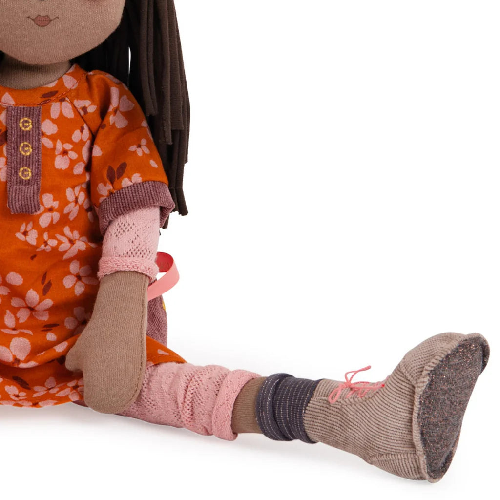 Camélia Soft Cloth Doll - Adorable Handmade Plush Toy for Kids, Perfect for Cuddling, Nursery Decor, and Gift Giving
