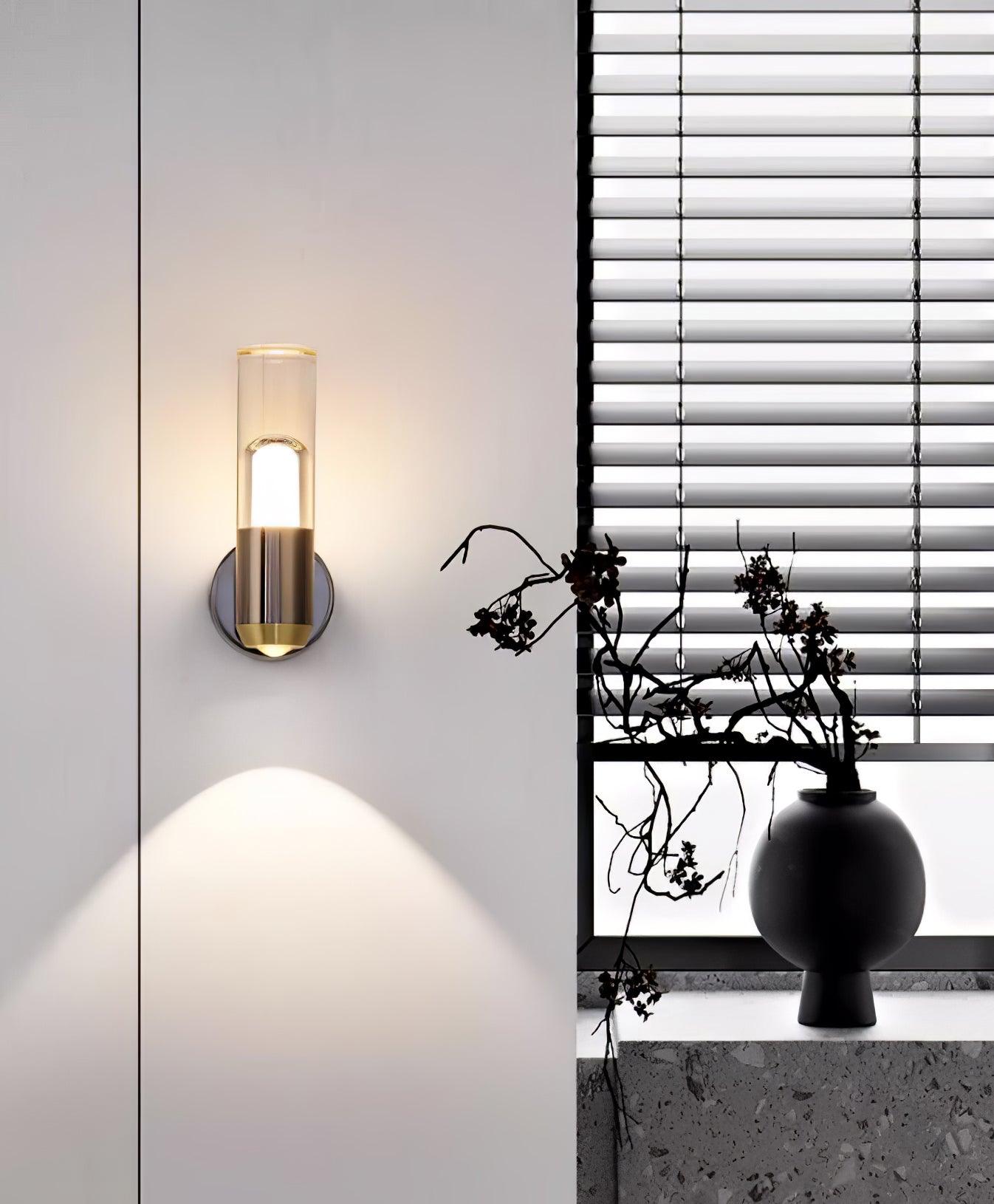 Modern Cylindrical Wall Light - Sleek Contemporary Design for Living Room, Bedroom, or Hallway Lighting - Indoor LED Sconce Fixture